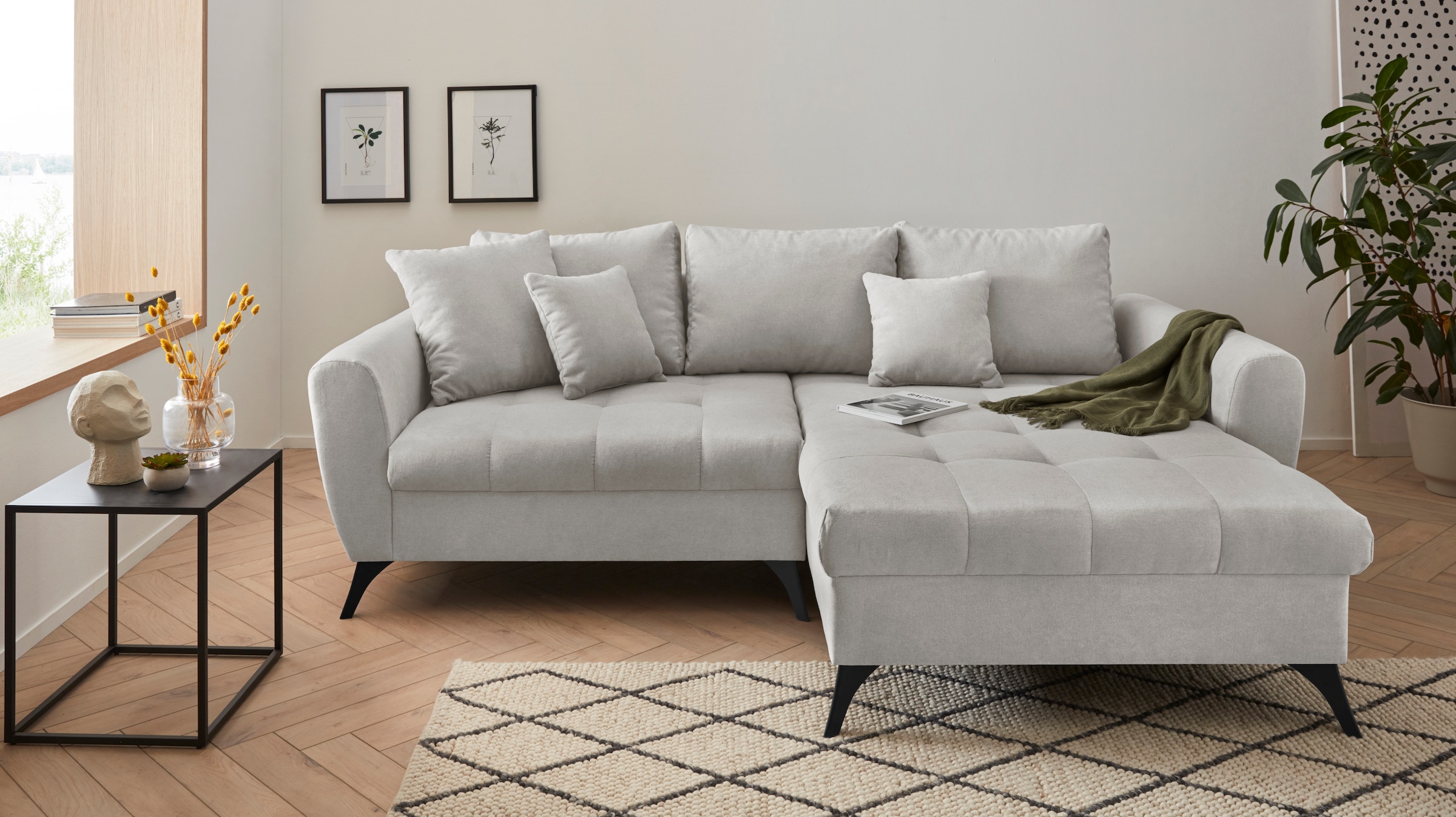 INOSIGN Ecksofa »Lörby L-Form«, Belastbarkeit bis 140kg pro Sitzplatz, auch mit Aqua clean-Bezug