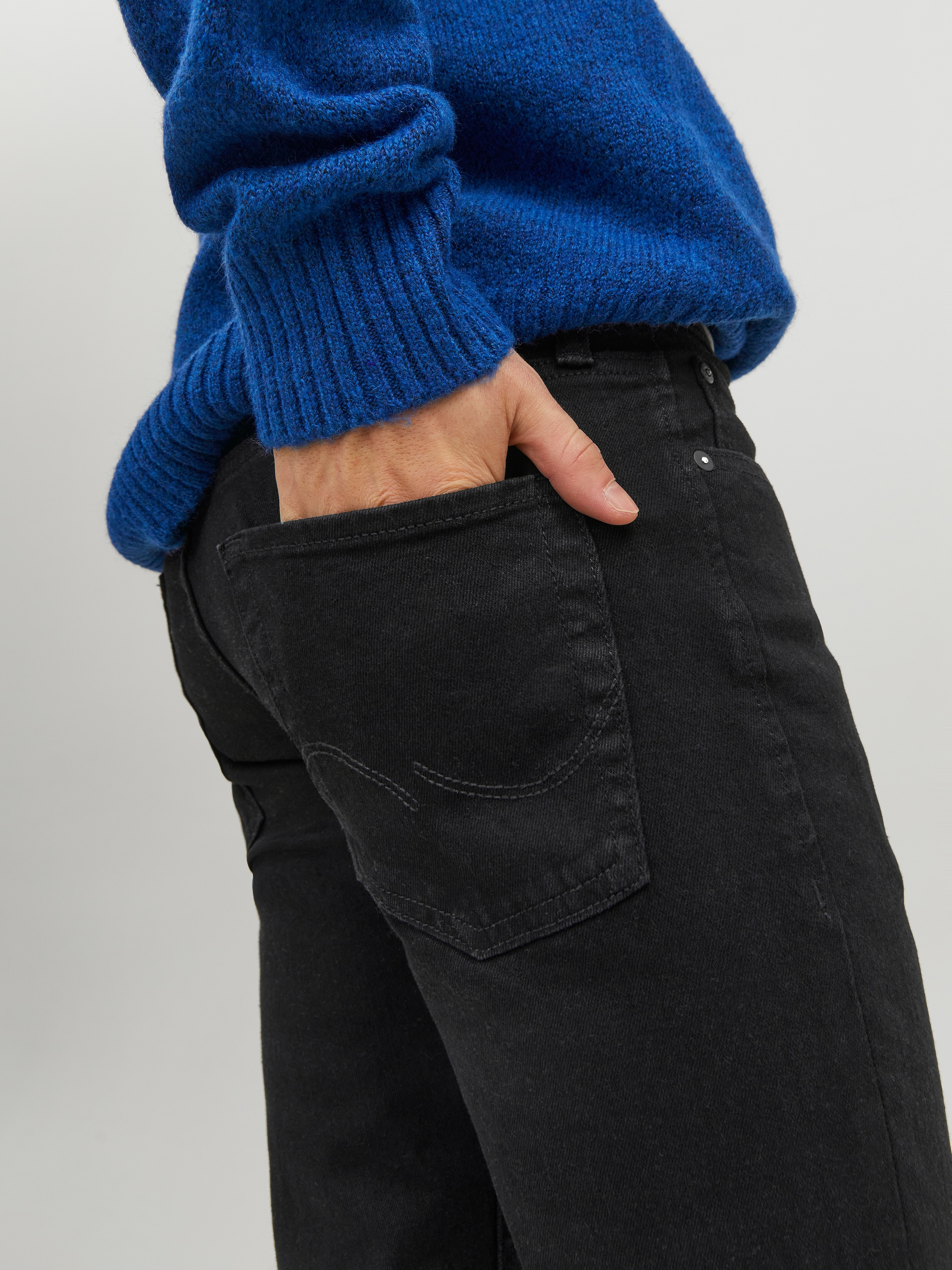 Jack & Jones Slim-fit-Jeans »JJIGLENN Jeans mit schmaler Beinform und Stretch für Komfort« Denim/Jeans, modisch, slim fit, Baumwollmischung