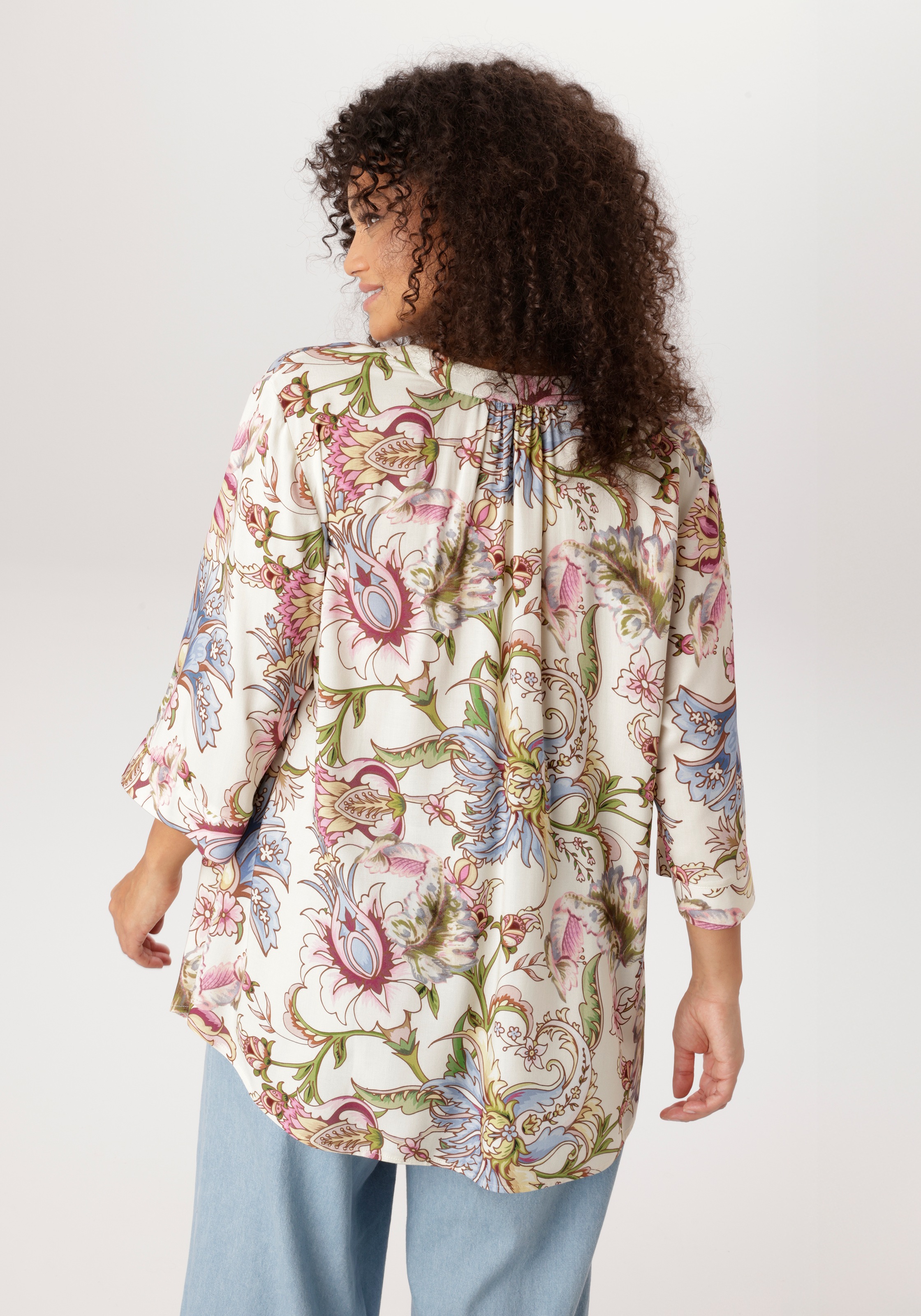 Aniston PLUS Longbluse mit Blumen bedruckt - jedes Teil ein Unikat - NEUE K günstig online kaufen