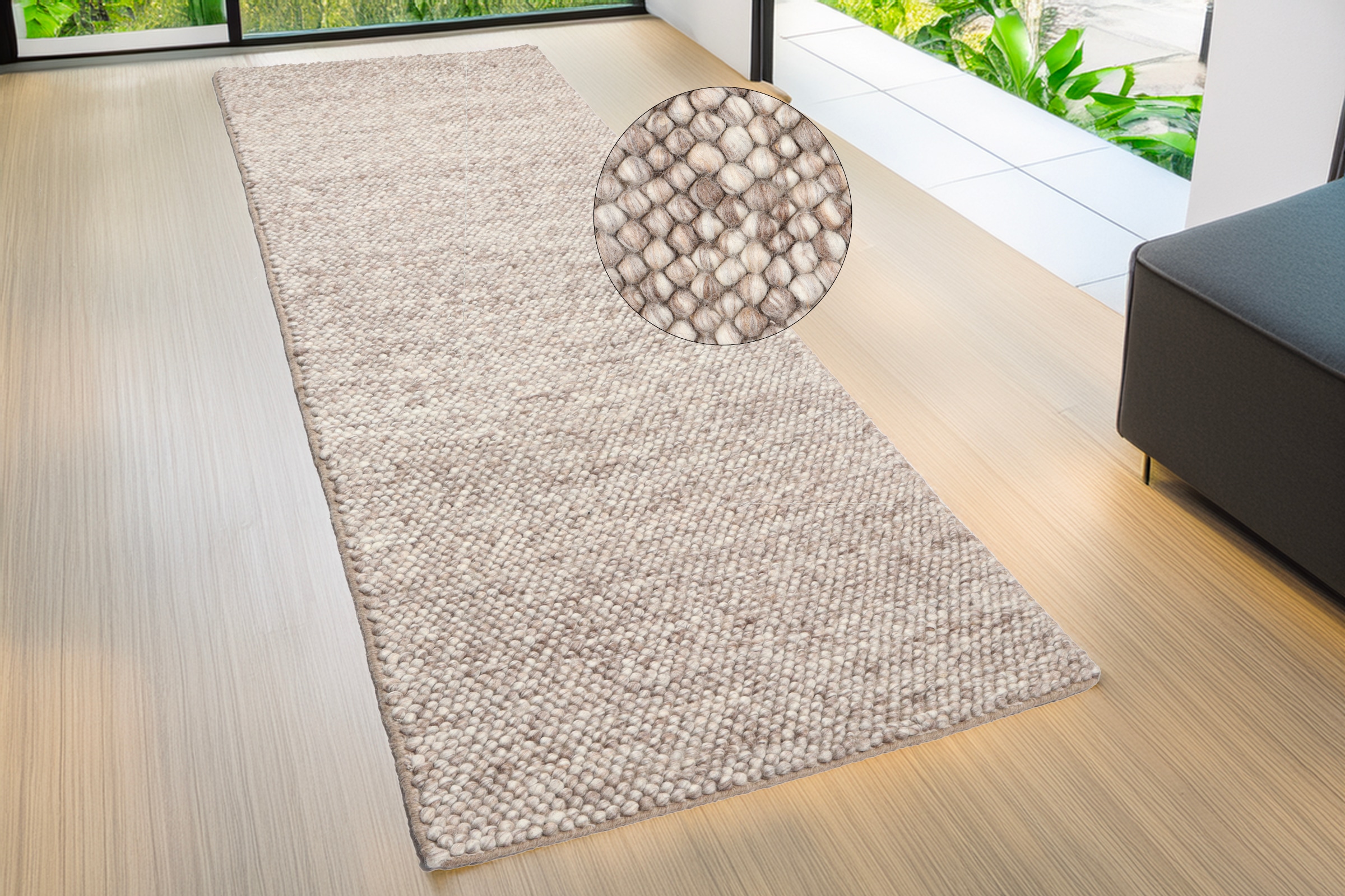 LeGer Home by Lena Gercke Läufer »Ainhoa, Wolle«, rechteckig, 14 mm Höhe, handgewebt, Handweb Teppiche, Wohnzimmer, Schlafzimmer, Esszimmer