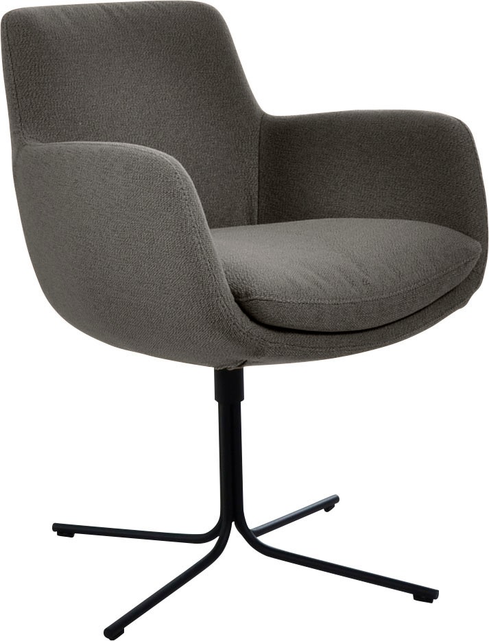 K+W Komfort & Wohnen Drehstuhl "Pego" () filigranem 4-Fuß-Gestell in schwar günstig online kaufen