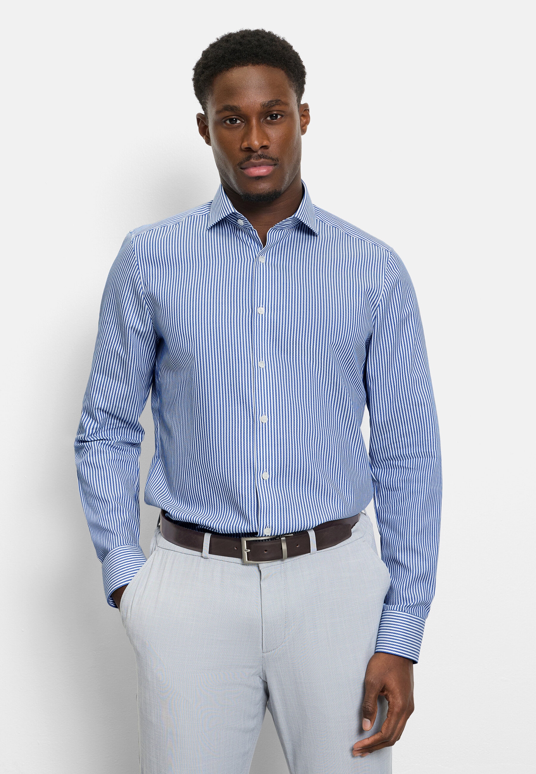 OLYMP Businesshemd "OLYMP Level Five, Body Fit, Royal Kent mit extra langem Arm"
