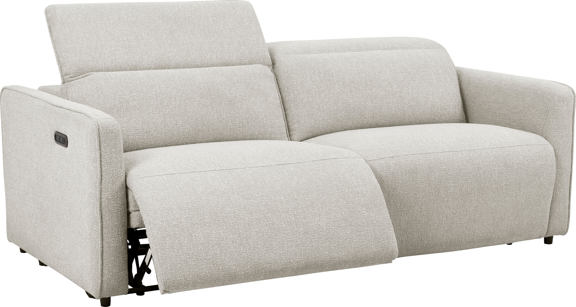 INOSIGN 2-Sitzer »KYLLY, XXL (208 cm) elektrische Relax- und Liegefunktion in 2 Sitzen«, Mega-Sofa, Kopfteilverstellung, USB A/ C, Federkern, Feinstruktur