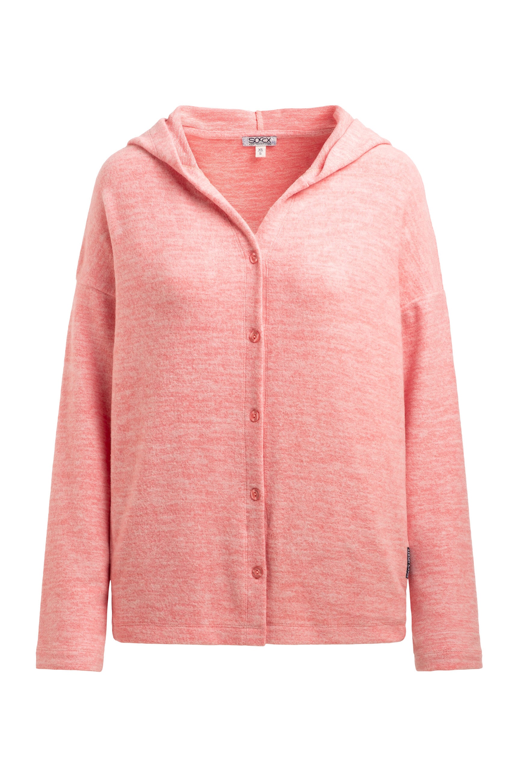 SOCCX Kapuzenstrickjacke aus Feinstrick