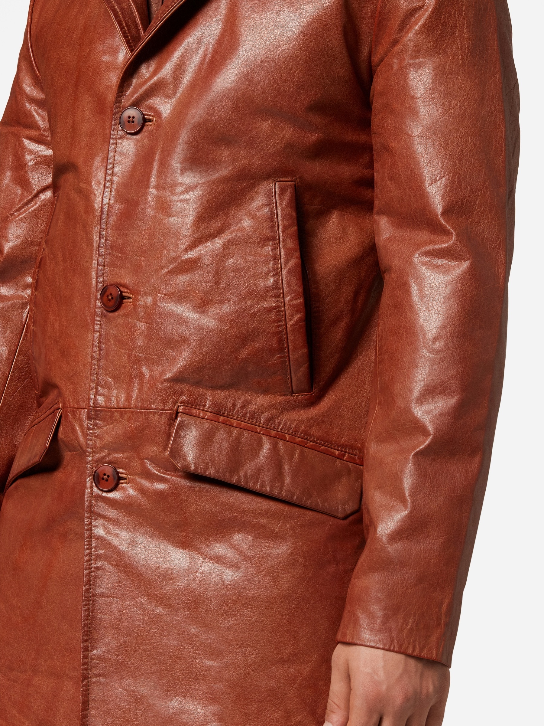 RICANO Ledermantel »Mantel Veetal« Handgefertigt aus echtem Leder