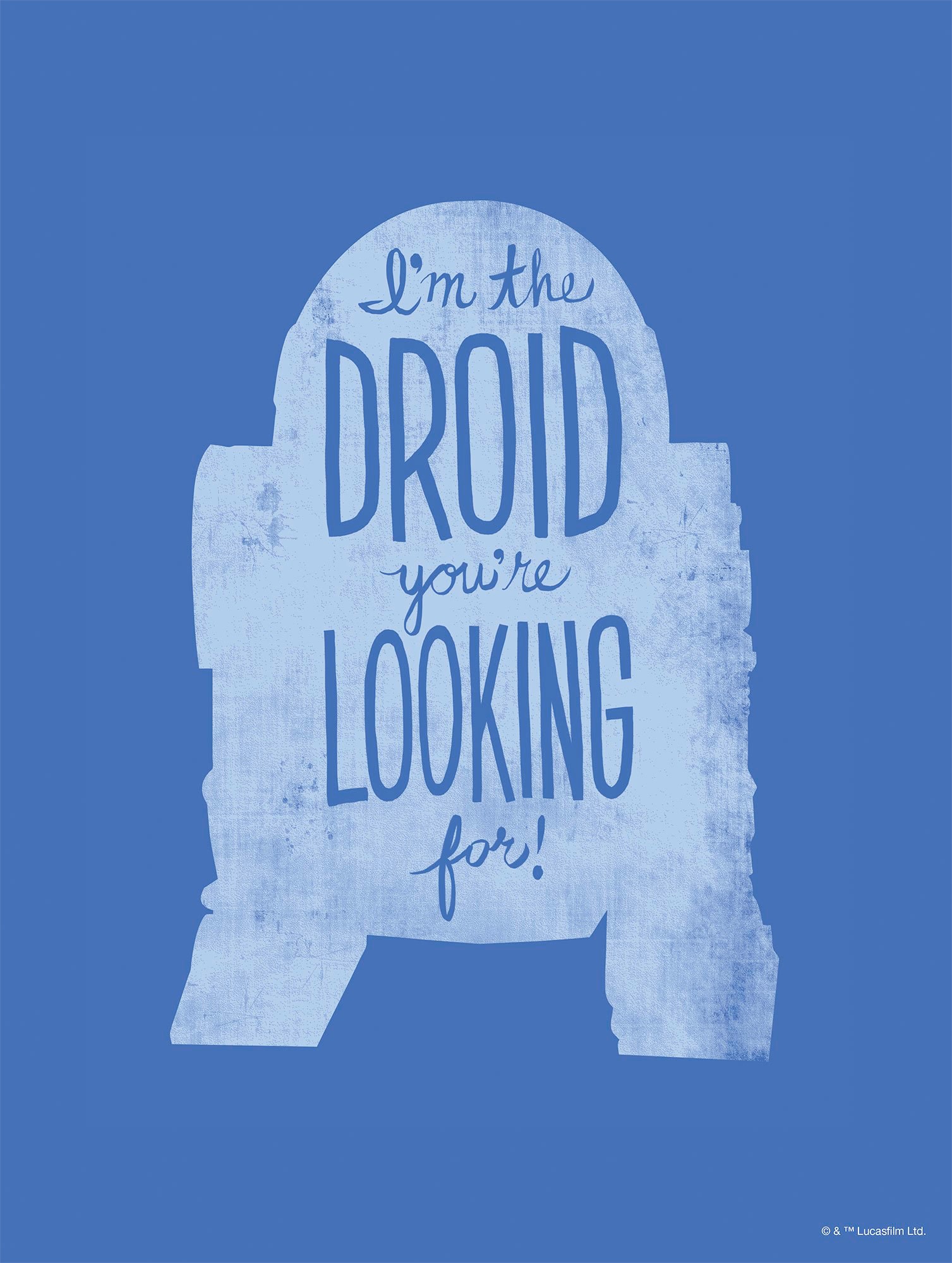 Wandbild »Star Wars Silhouette Quotes R2D2«, (1 St.), Kinderzimmer, Schlafzimmer,...