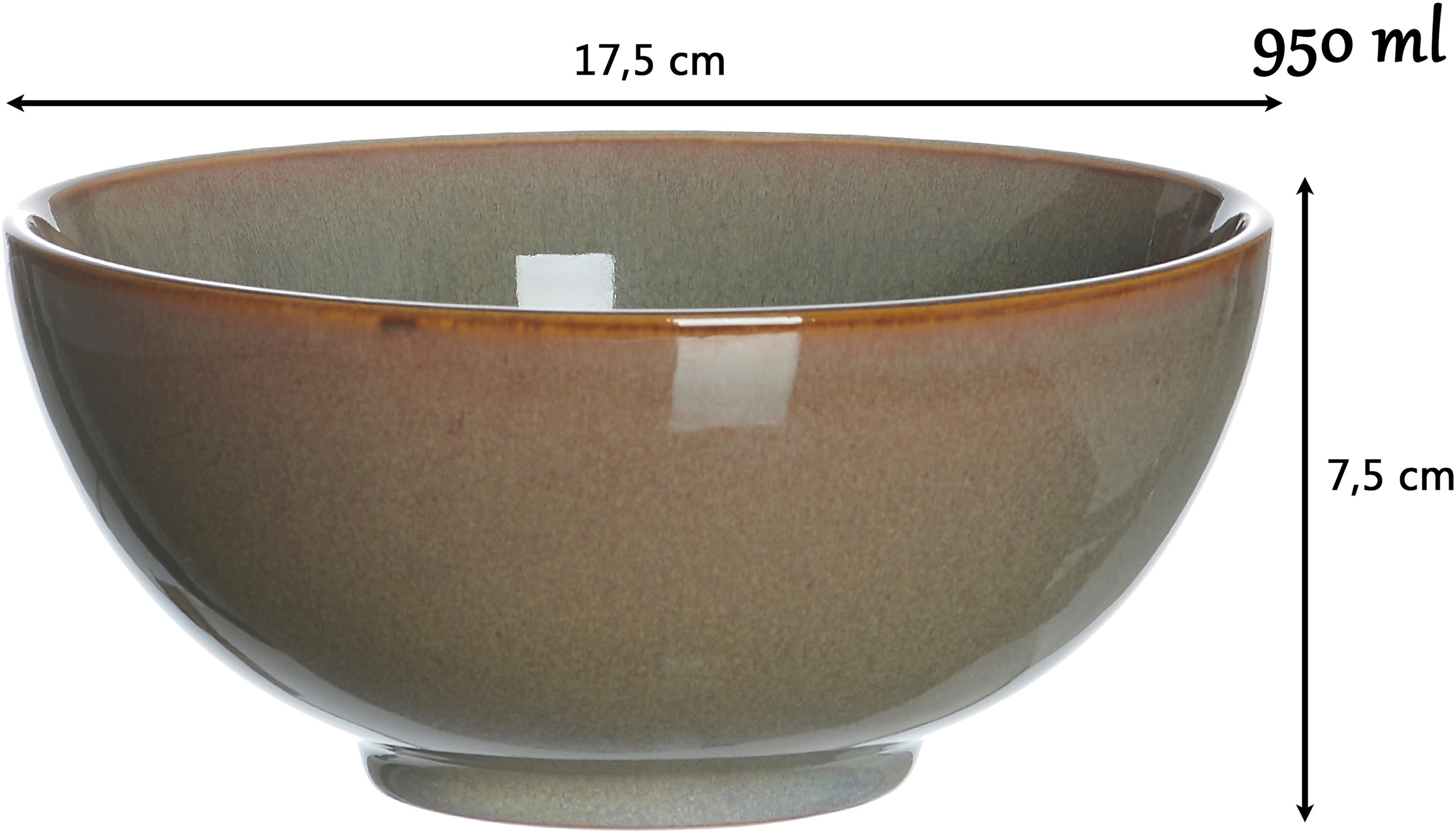 Ritzenhoff & Breker Schale »Puebla«, 2 tlg., aus Steinzeug, Buddha-Bowls, Ø 17,5 cm