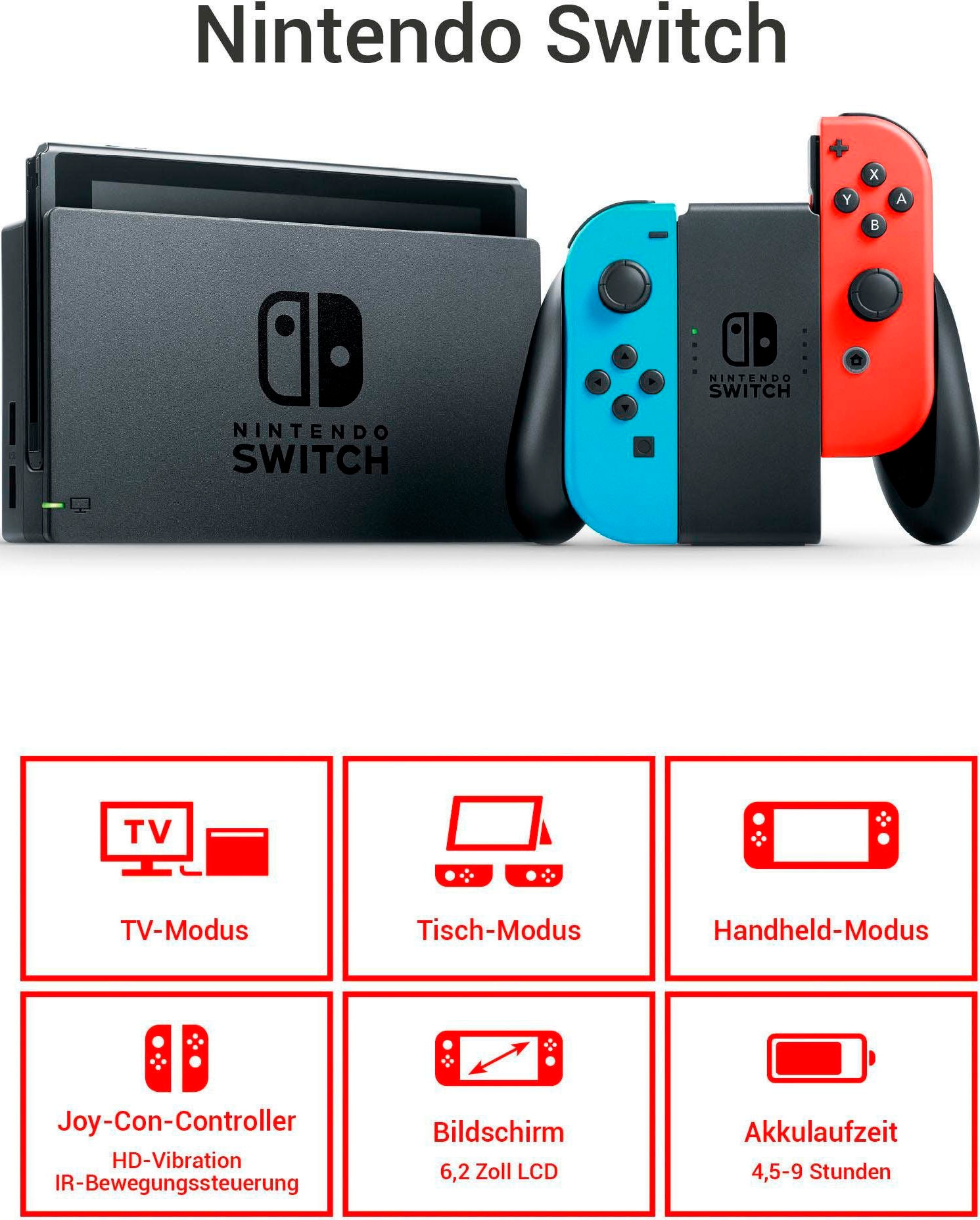 Nintendo Switch Konsolen-Set, inkl. Pro Controller