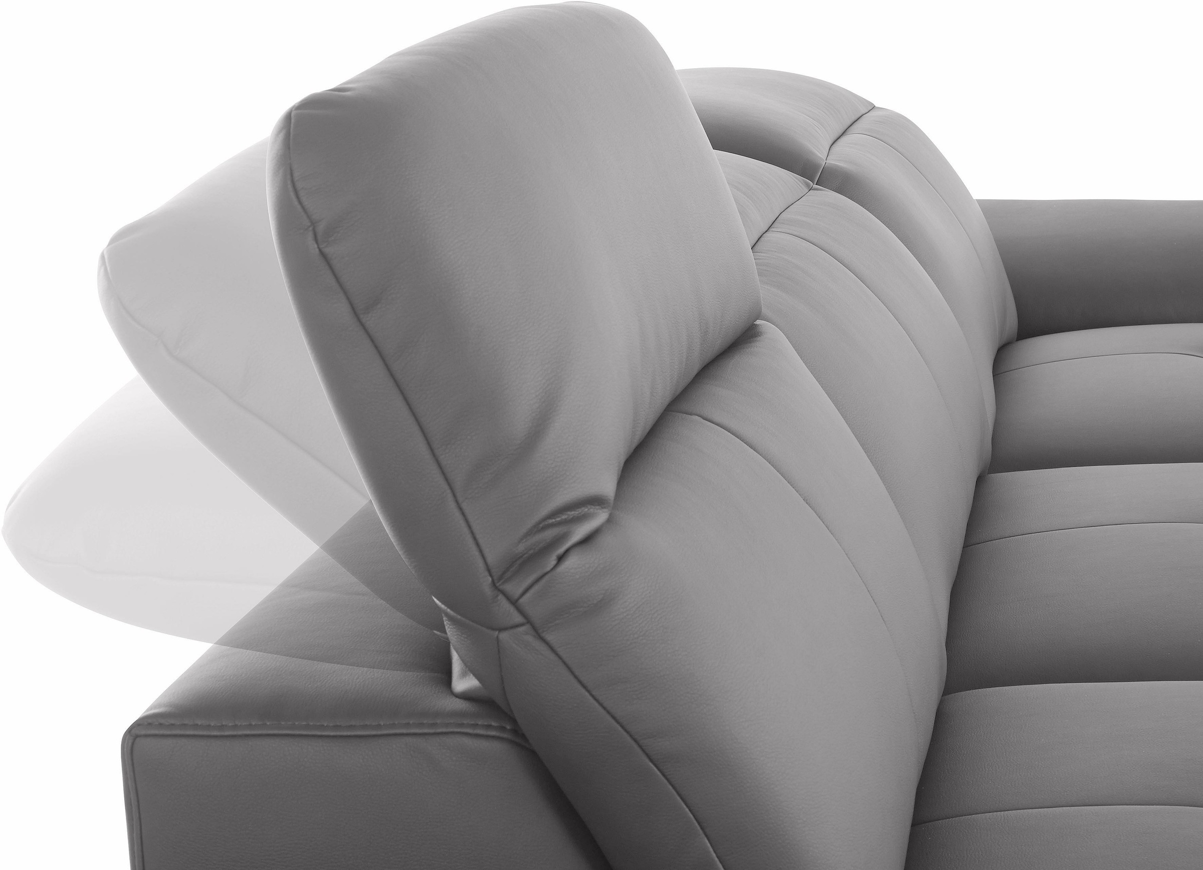 exxpo - sofa fashion Ecksofa »Mantua 2, inkl. Kopf- bzw. Rückenverstellung, bequem, L-Form«, wahlweise mit Bettfunktion und Bettkasten, tolle Verarbeitungsdetails