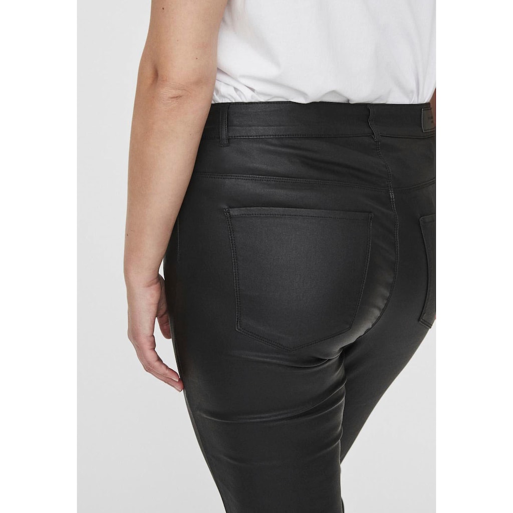 Vero Moda Curve Lederimitathose »VMEVEN NW SS SMOOTH COATED PNT CUR NOOS«