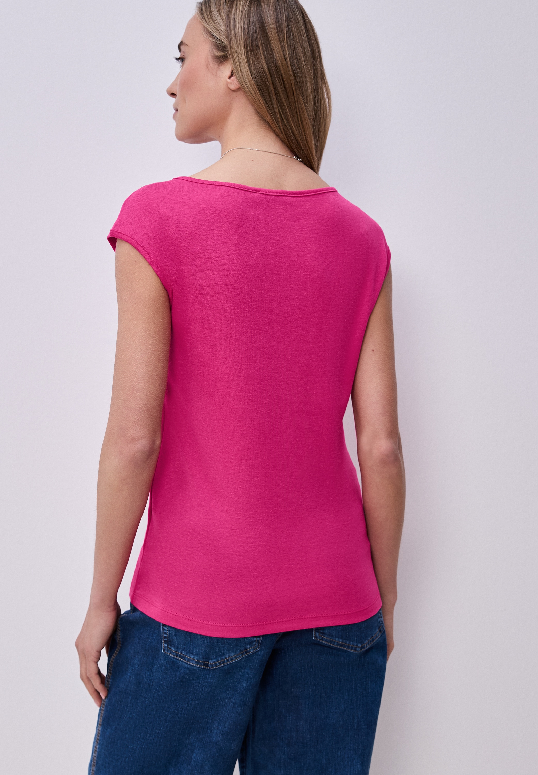 STREET ONE T-Shirt mit U-Boot-Ausschnitt