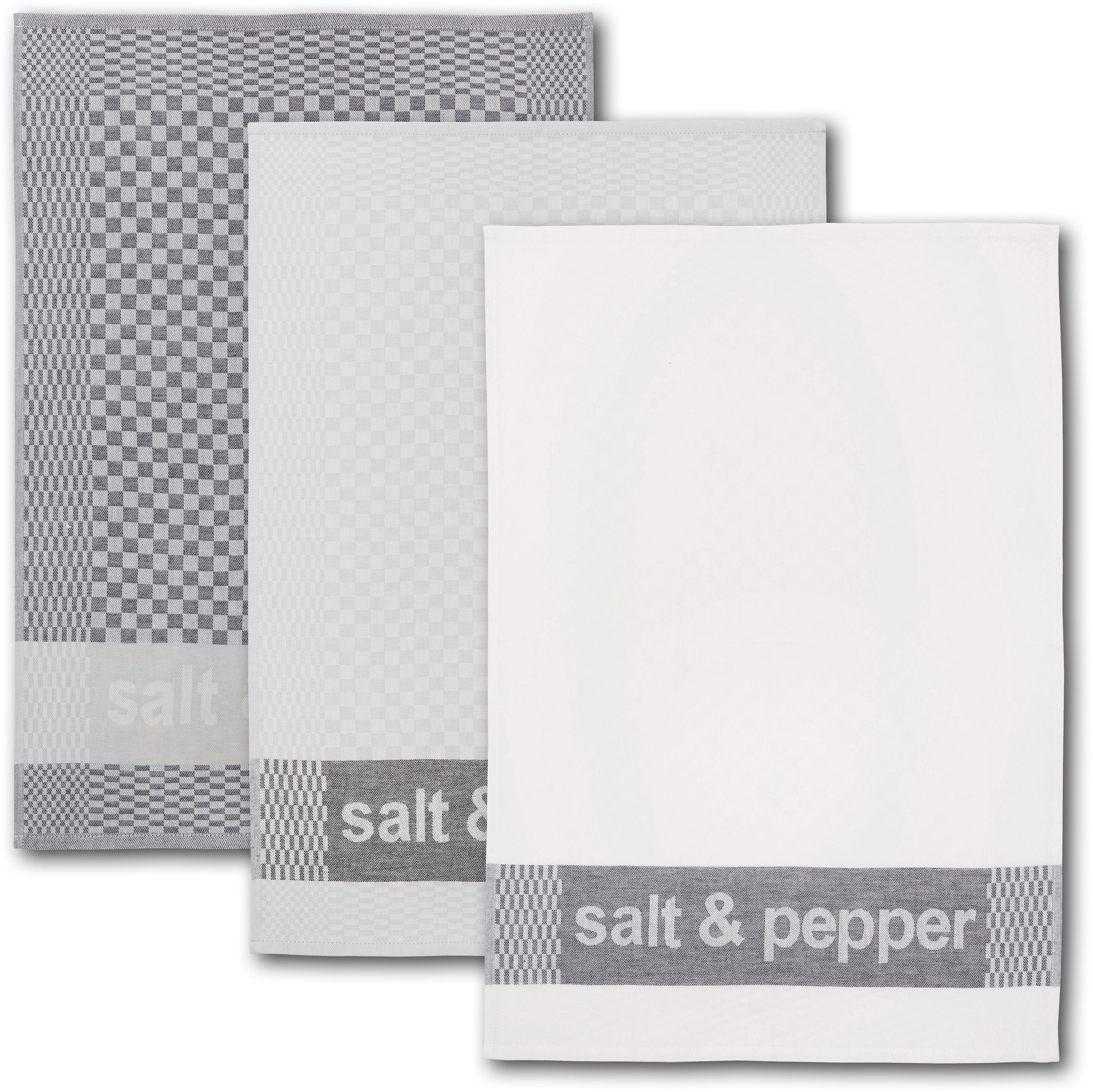 Dyckhoff Geschirrtuch »Salt & Pepper, Maße je Tuch ca. 50x70 cm«, (Set, 6 tlg.), mit drei verschiedenen Motiven