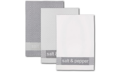 Dyckhoff Geschirrtuch »salt & pepper«, (Set, 6 tlg.), mit drei verschiedenen Motiven kaufen