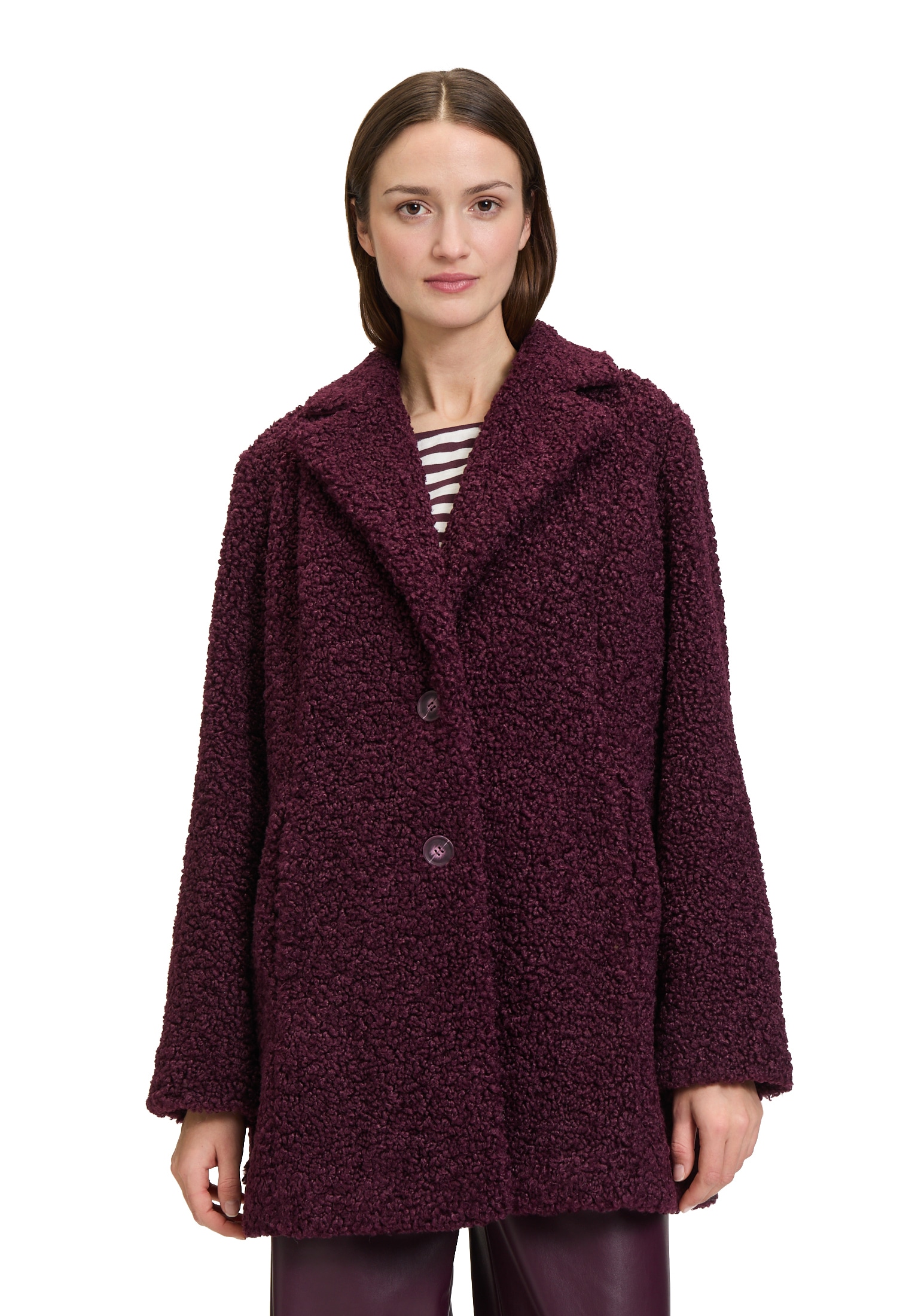 Betty&Co Plüschjacke "Betty & Co Damen Outdoorjacke mit Reverskragen" günstig online kaufen