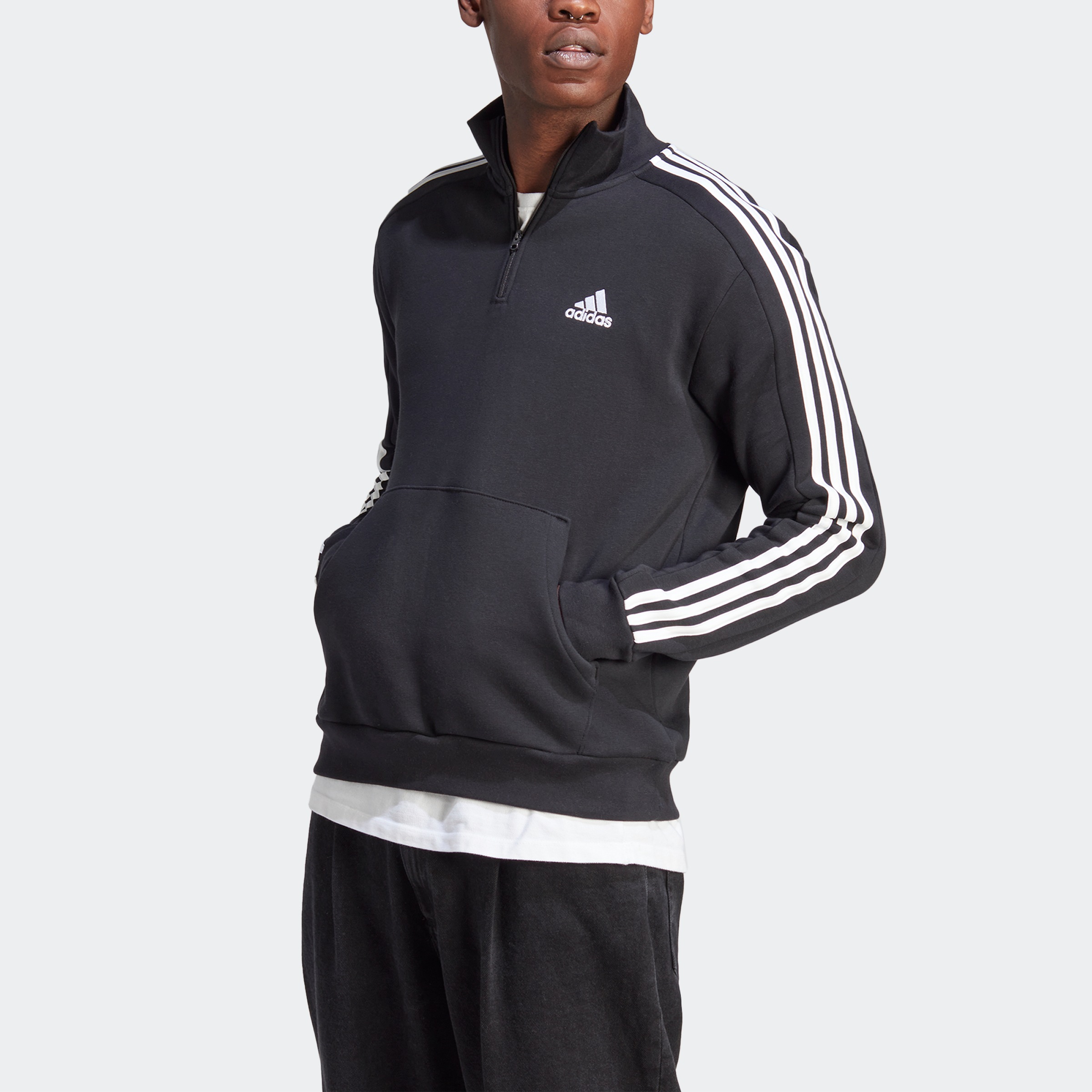 adidas Sportswear Sweatshirt M 3S FL 1/4 Z (1-tlg) günstig online kaufen