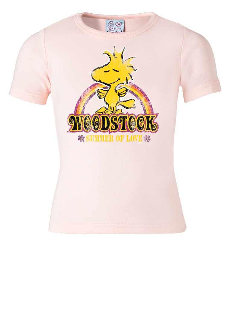 LOGOSHIRT T-Shirt Peanuts Love«, Summer bestellen Of »Woodstock - BAUR Retro-Frontdruck mit Snoopy - 