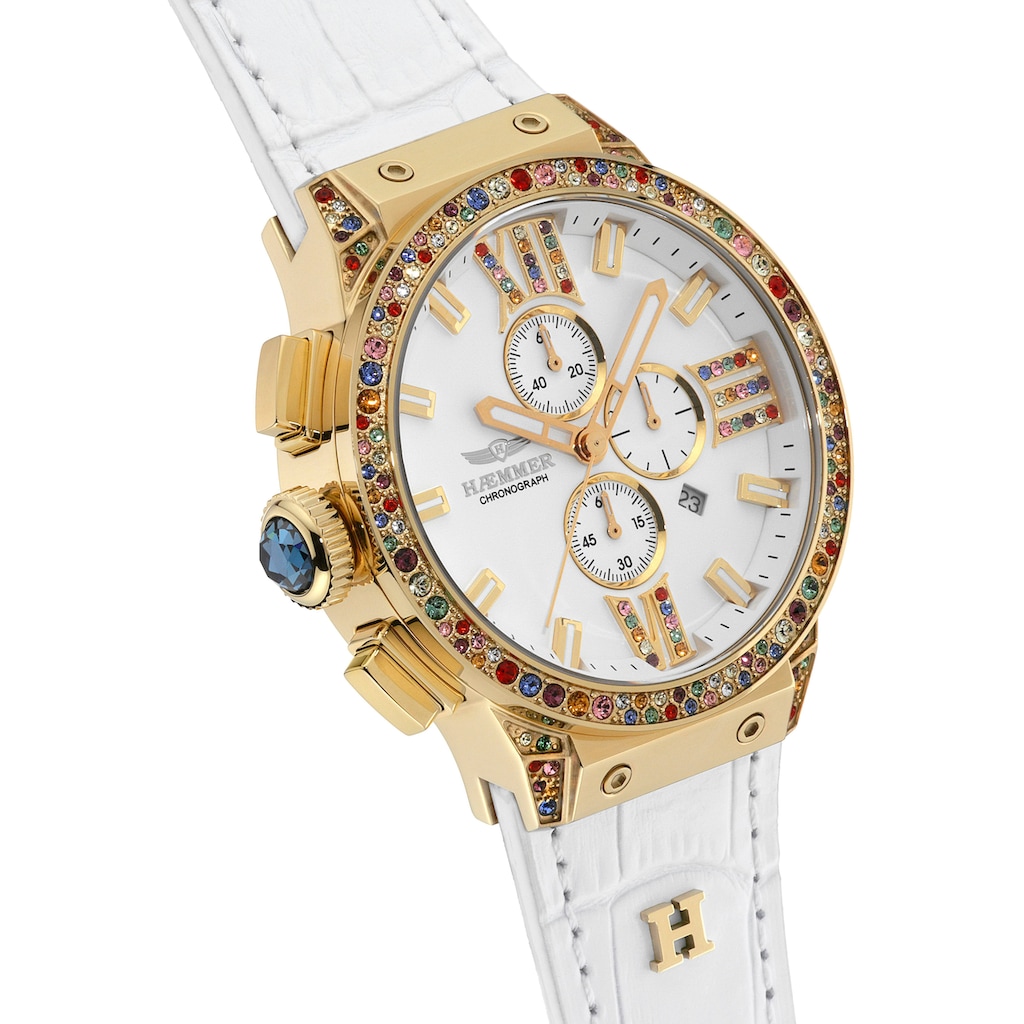 HAEMMER GERMANY Chronograph »GOLDEN SWAN, E-037«, Armbanduhr, Quarzuhr, Damenuhr