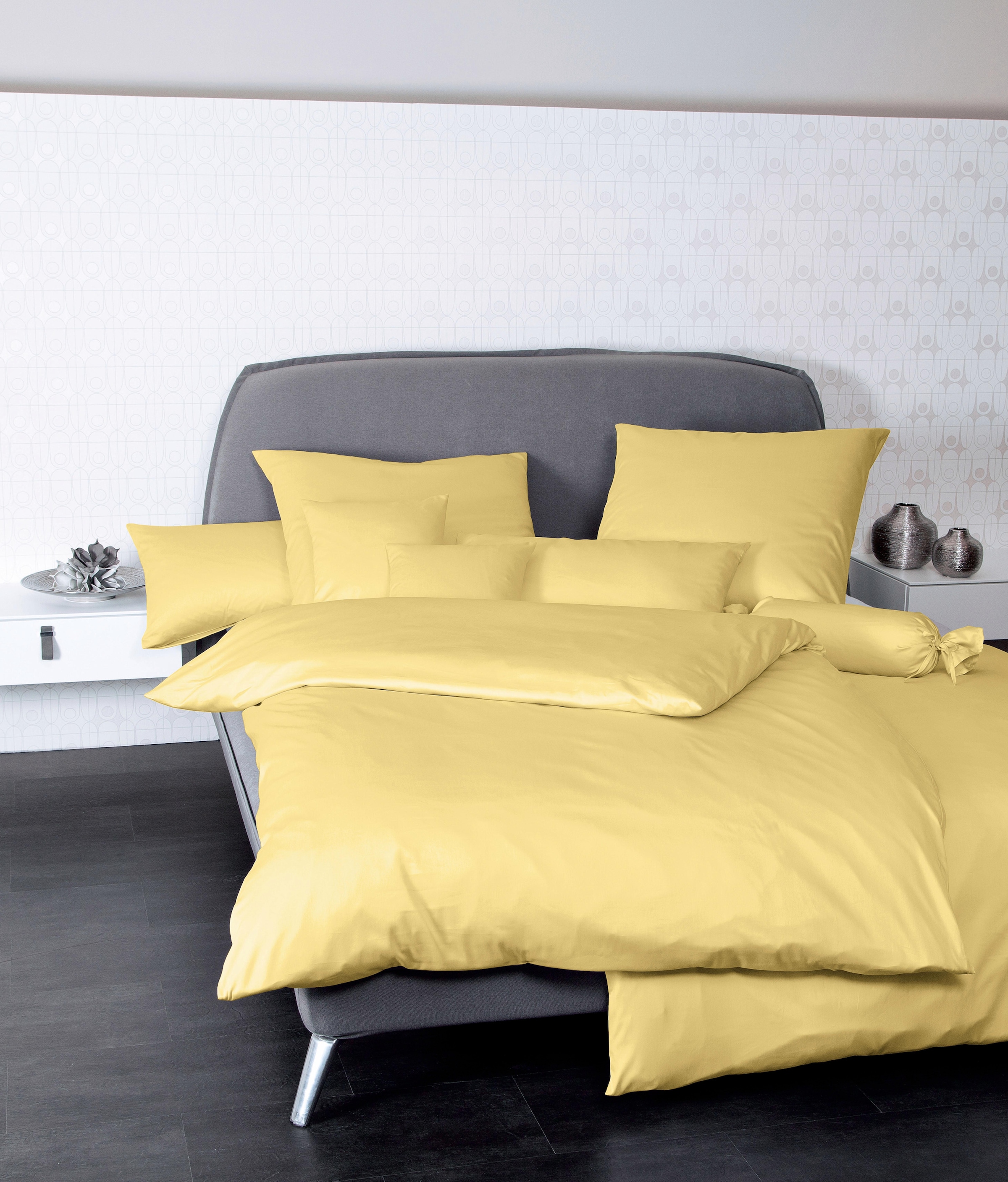 Bettwäsche »Colors 31001«, (2 tlg.), in Mako Satin Qualität aus 100% Baumwolle, Bett-...