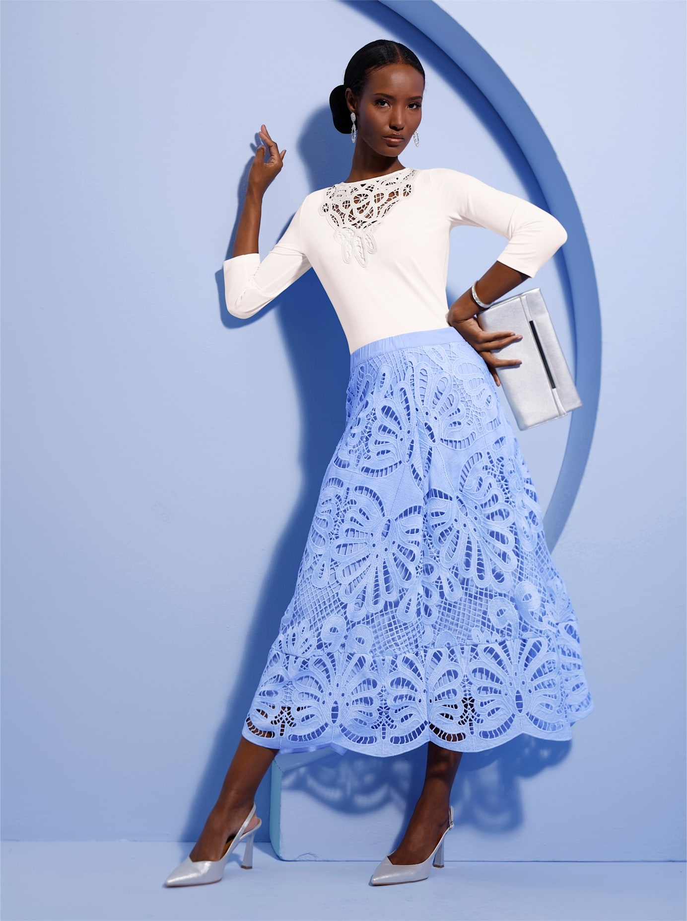 Jerseyrock Creation L Skirt Ice Blue 50 3