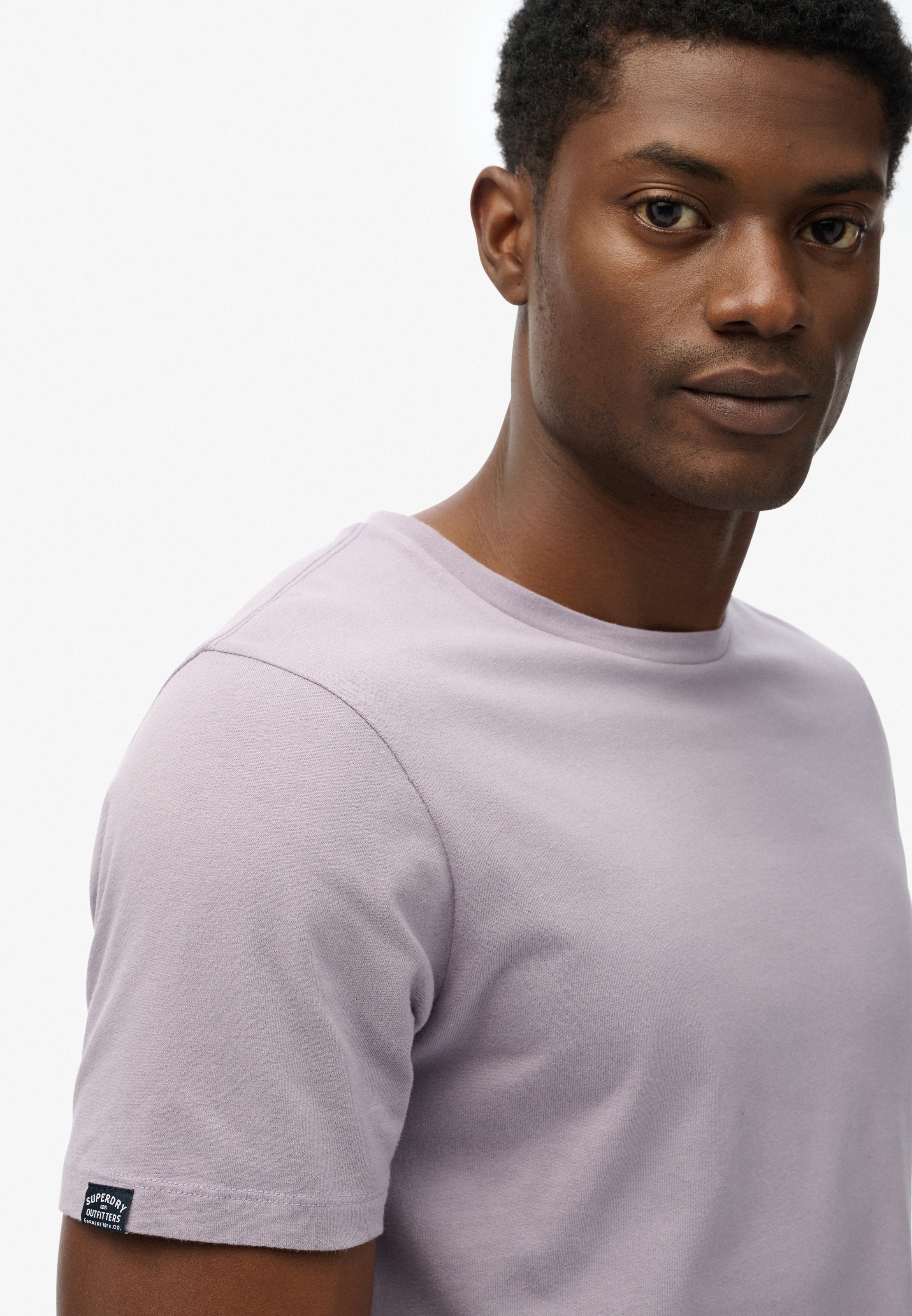 Rundhalsshirt SUPERDRY "CLASSIC ESSENTIAL TEE", Herren, Gr. XL, brassica lila, Single Jersey, Obermaterial: 100% Baumwolle, unifarben, relaxed fit normal, Rundhals, Shirts Rundhalsshirt 3