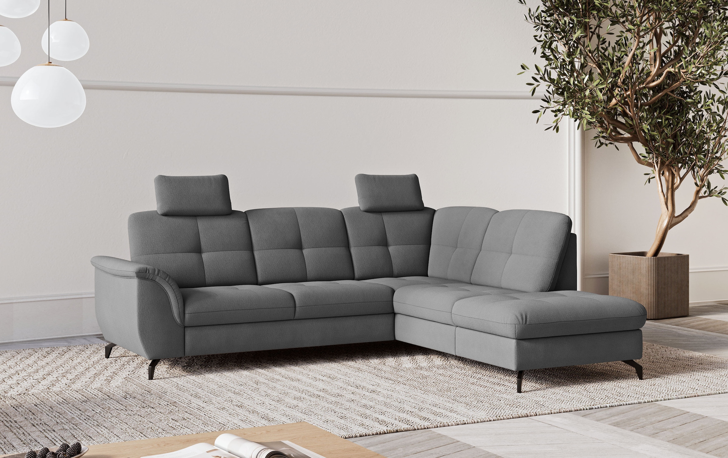 sit&more Ecksofa "Zora" wahlweise mit Schlaffunktion und Bettkasten