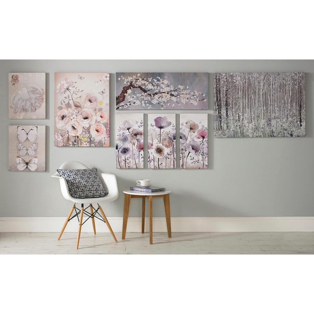 Art for the home Leinwandbild »Classic Poppy«, Blumen, (Set, 3 St.)