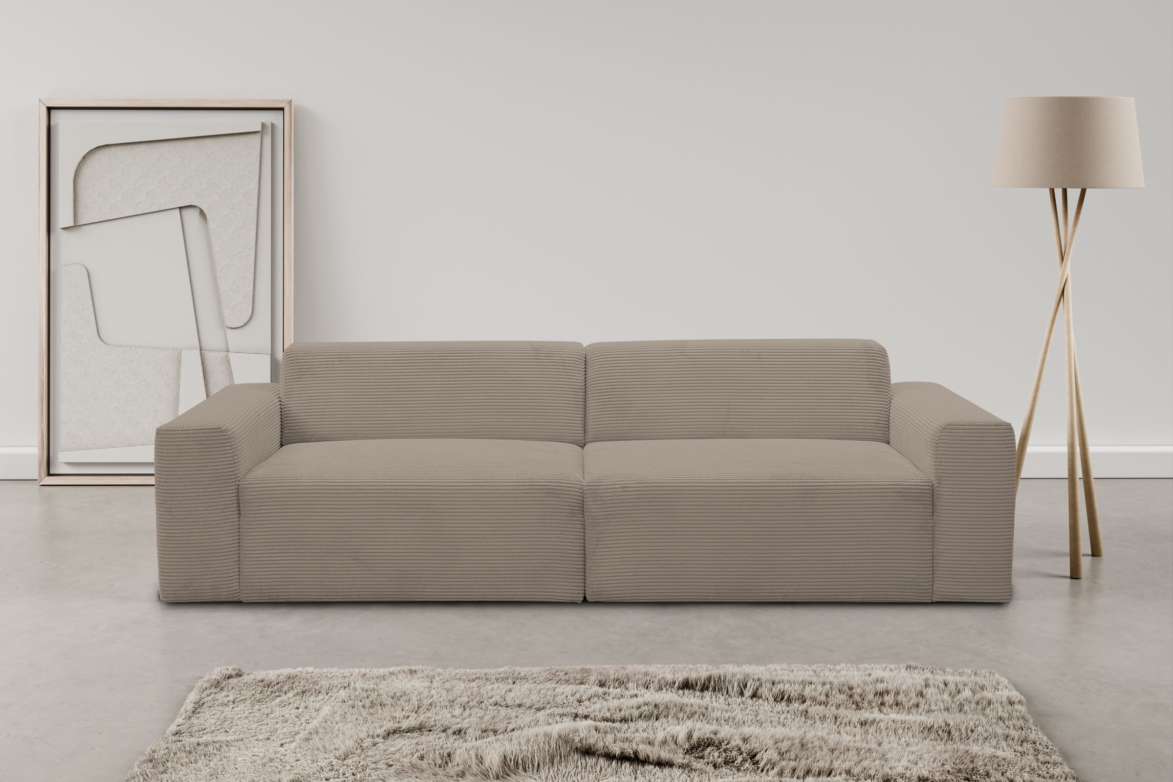 WERK2 Sofa "Zeus 3-Sitzer", Curvy Trend 3-Sitzer mit urbaner Optik