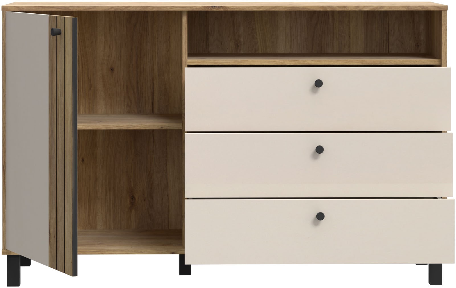 FORTE Sideboard »Killarney«, Sideboard, Stauraum, Soft Close, Metallgriffe