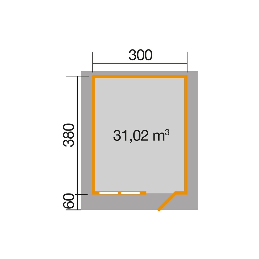 weka Gartenhaus »139 A Gr.3, 45 mm, natur«