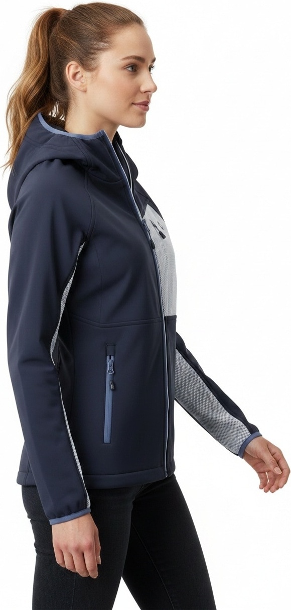 LPO Funktionsjacke »PAULA WMN« mit Kapuze Jacquardstrick-Einsätze