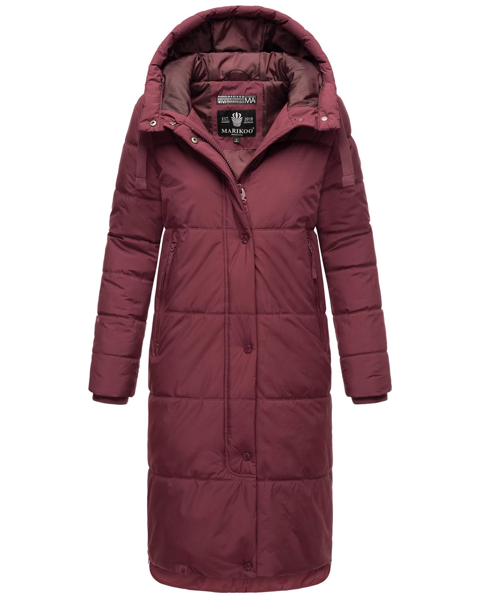 Marikoo Winterjacke "Soranaa", langer Winter Mantel mit Kapuze