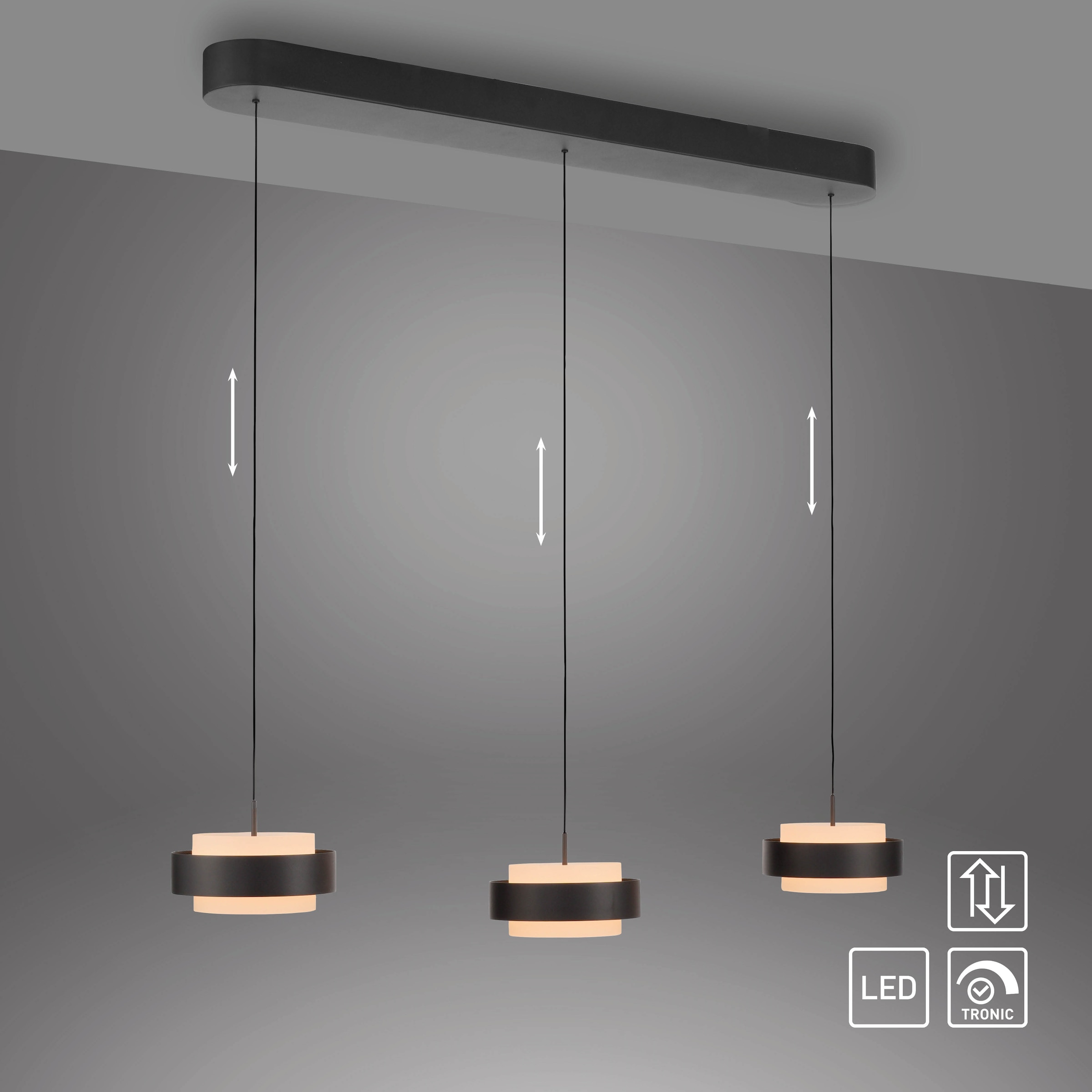 SCHÖNER WOHNEN-Kollektion LED Pendelleuchte »ELMO« LED-Board 1 Stk. Warmweiß SCHÖNER WOHNEN Kollektion, Comfort Lift, Dimmfähig per Tronicdimmer
