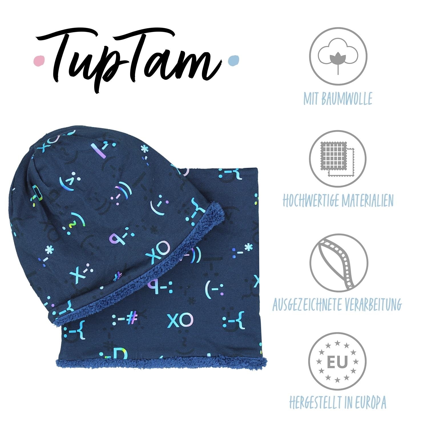 TupTam Beanie »Mütze Unisex Set Kinder Beanie Mütze Schlauchschal«