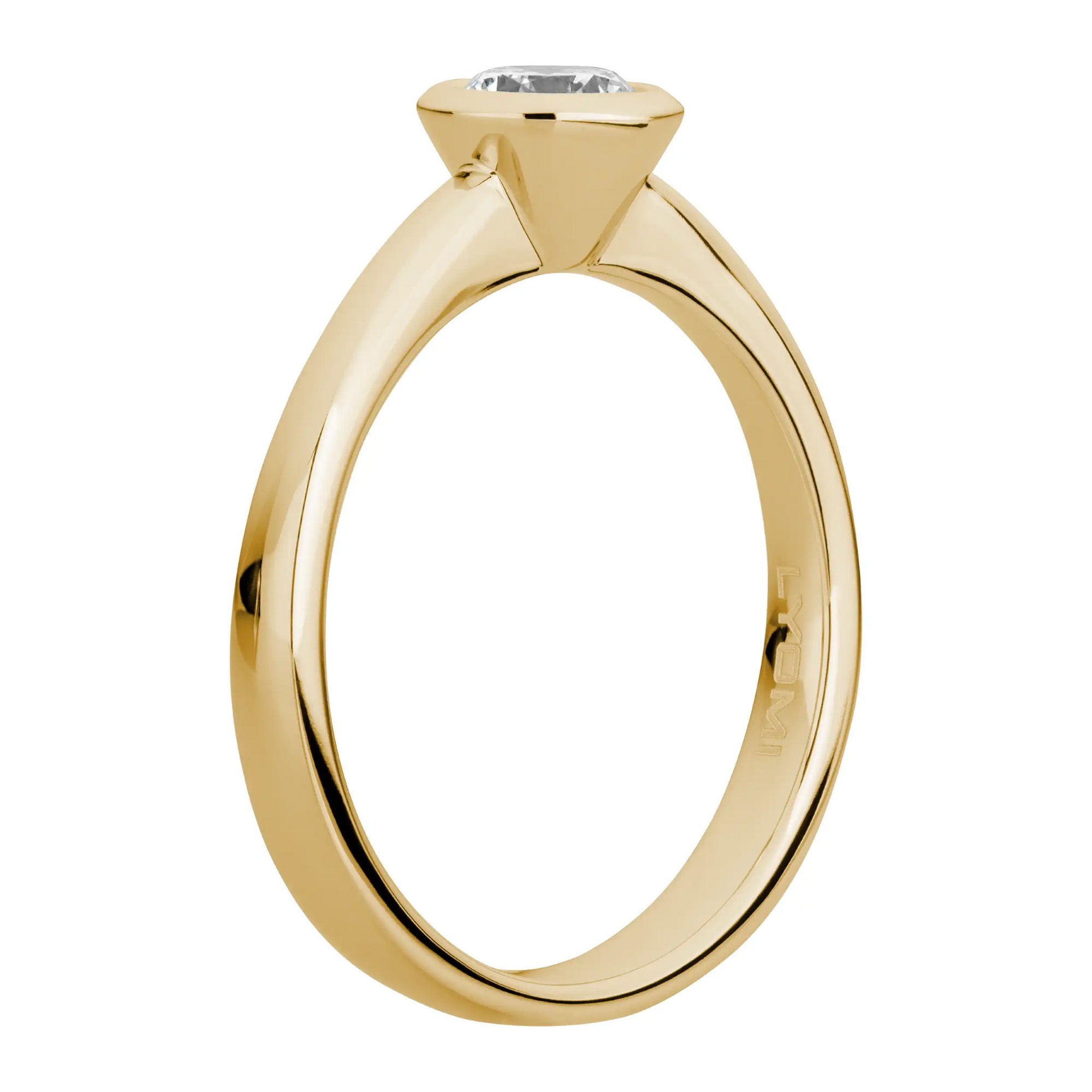 LYOMI Fingerring »585/- Gelbgold 1 synth. Diam. 0,50 ct.«