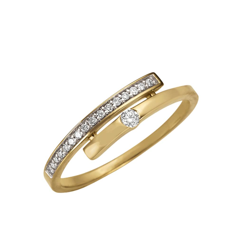 Firetti Diamantring »Schmuck Geschenk Gold 333 Damenring Goldring Diamant«