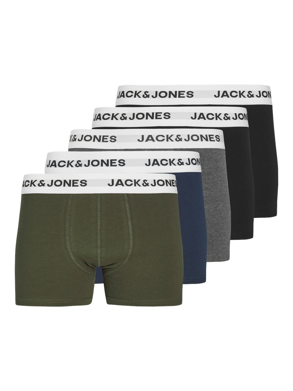 Jack & Jones Junior Trunk "JACBASIC WHITE WB TRUNKS 5 PACK NOOS JNR"