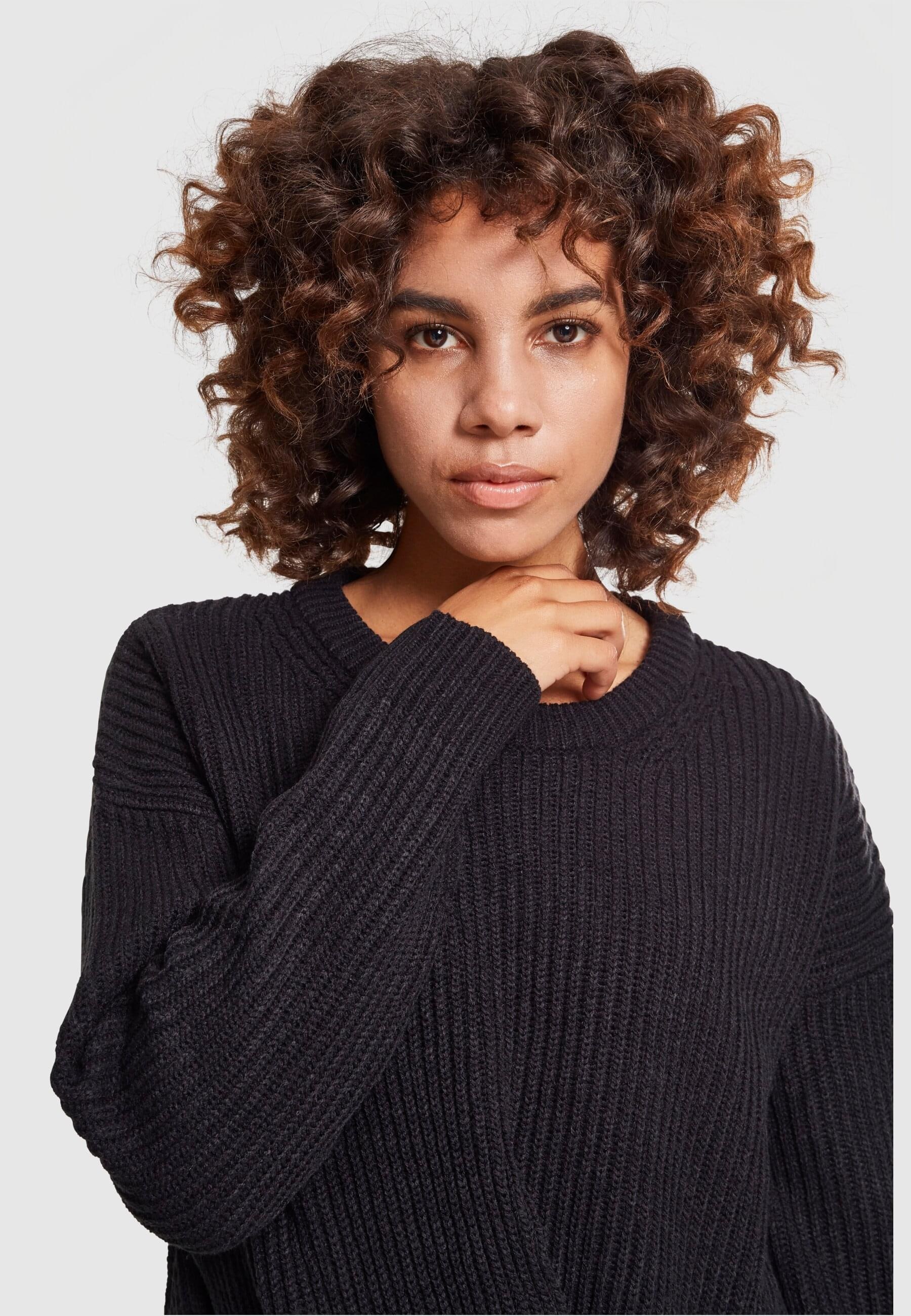 URBAN CLASSICS Rundhalspullover »Urban Classics Damen Ladies Wrapped Sweater«, (1 tlg.)