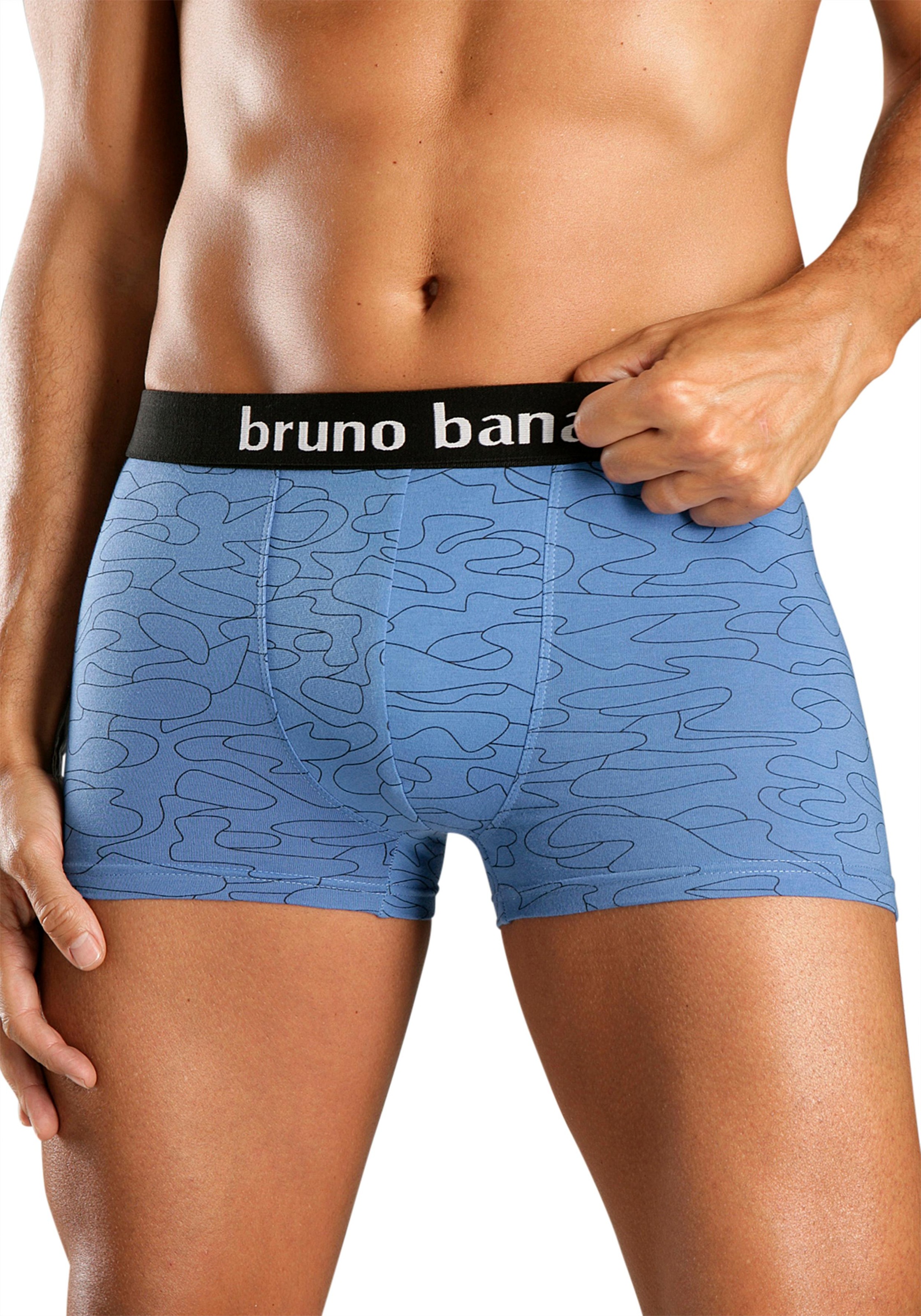 Bruno Banani Boxer "Boxershorts für Herren" Packung, 4 Stk. mit Kontrast-We günstig online kaufen