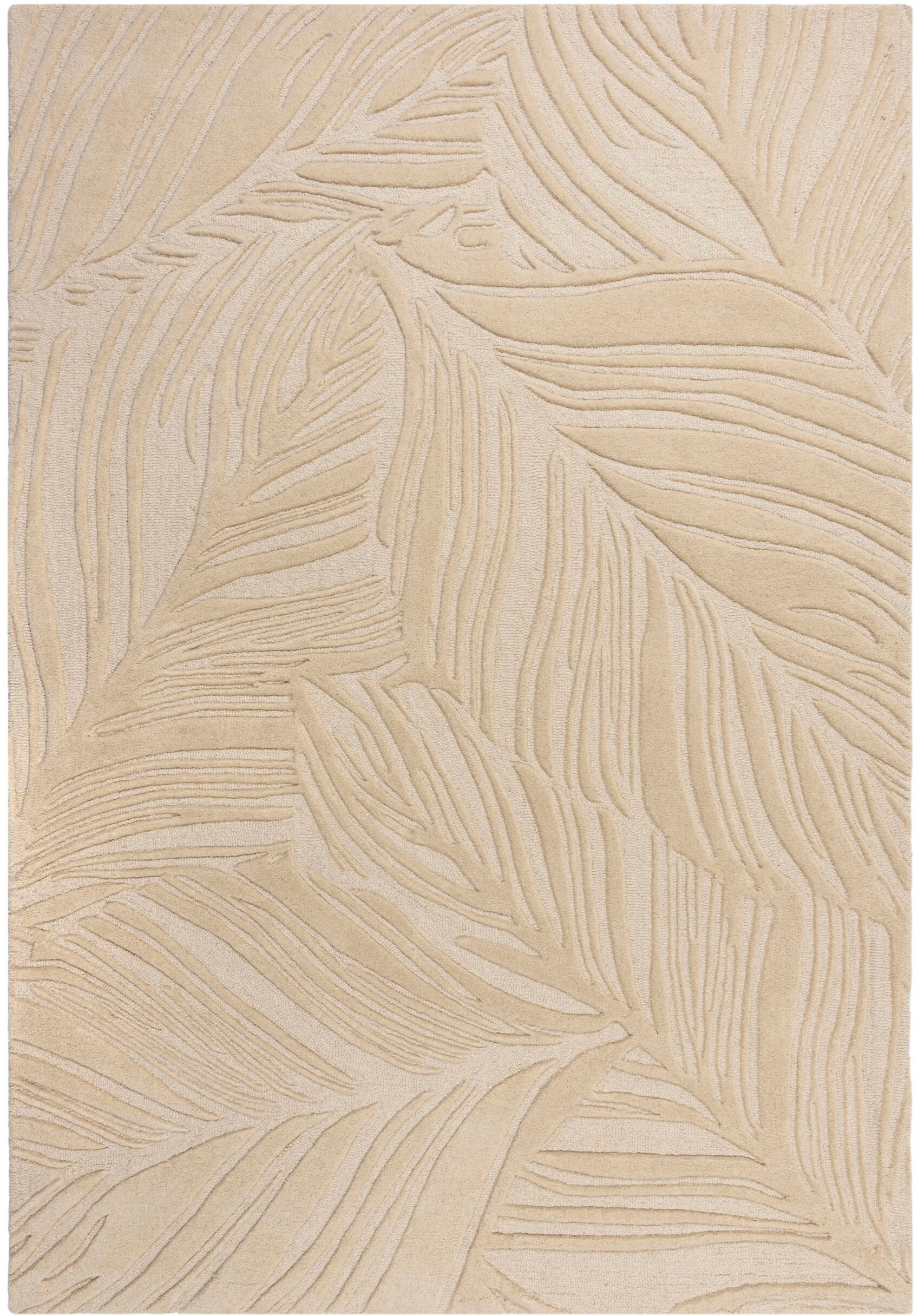 FLAIR RUGS Wollteppich »LINO LEAF«, rechteckig, 10 mm Höhe, Hoch-Tief Effekt