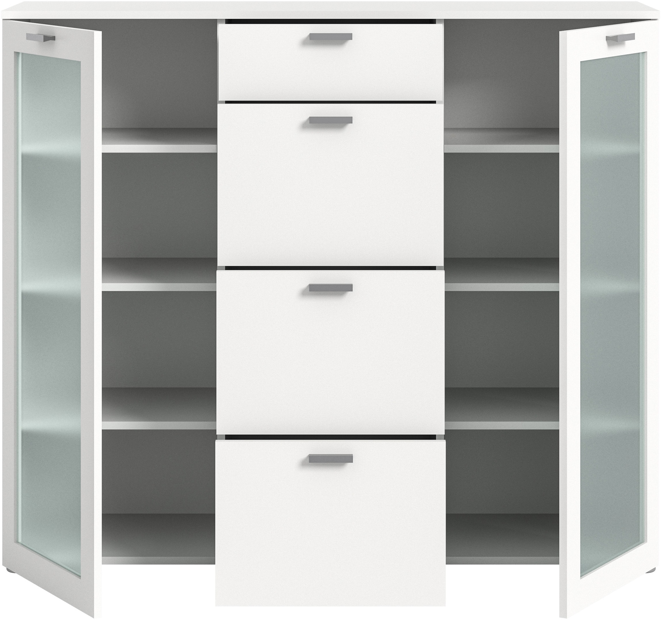 INOSIGN Highboard »Onex, Breite 135 cm, mit Glastür, vielseitig einsetzbar«, in verschiedenen Farben, Kommode, Schrank, Anrichte