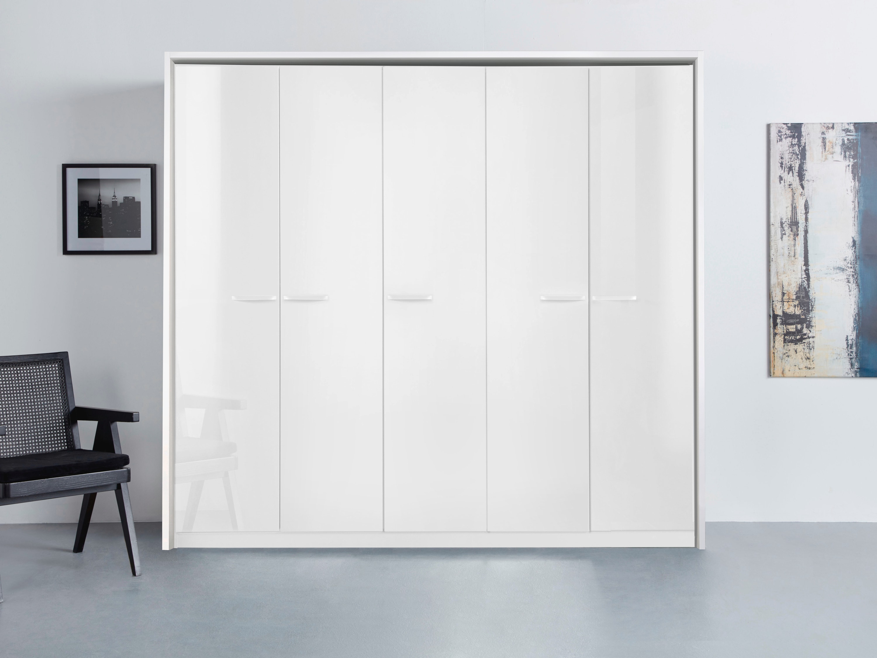 OTTO home "Mehrzweckschrank Aktenschrank Möbel Mietswohnung Schlafzimmer OTELI" erhältlich in Breiten 230/275 cm inkl. Innenschubladen und extra Böden, inkl. Passepartout optional mit Beleuchtung MADE IN GERMANY