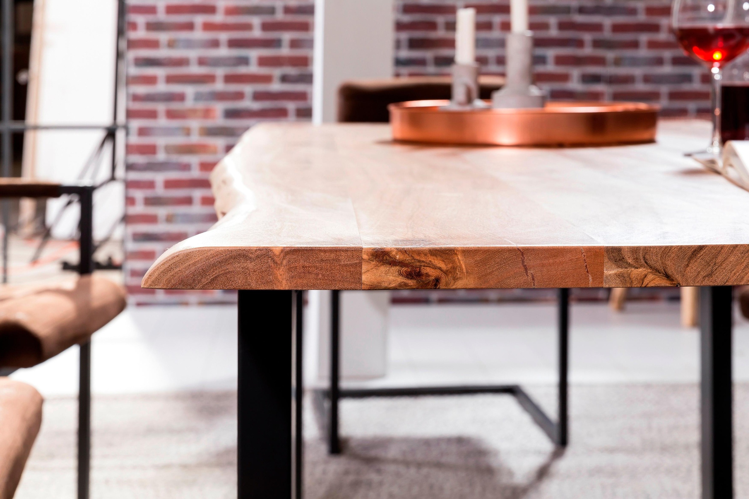 SIT Baumkantentisch Dining Table Natural 200x100x77cm 2