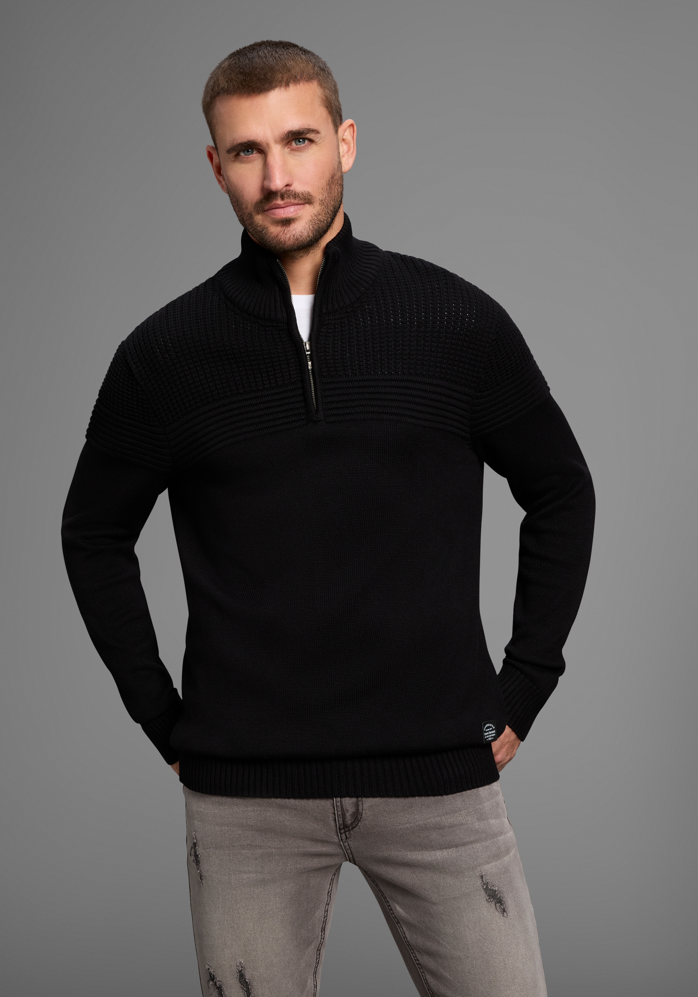 Bruno Banani Troyer mit Reißverschluss günstig online kaufen