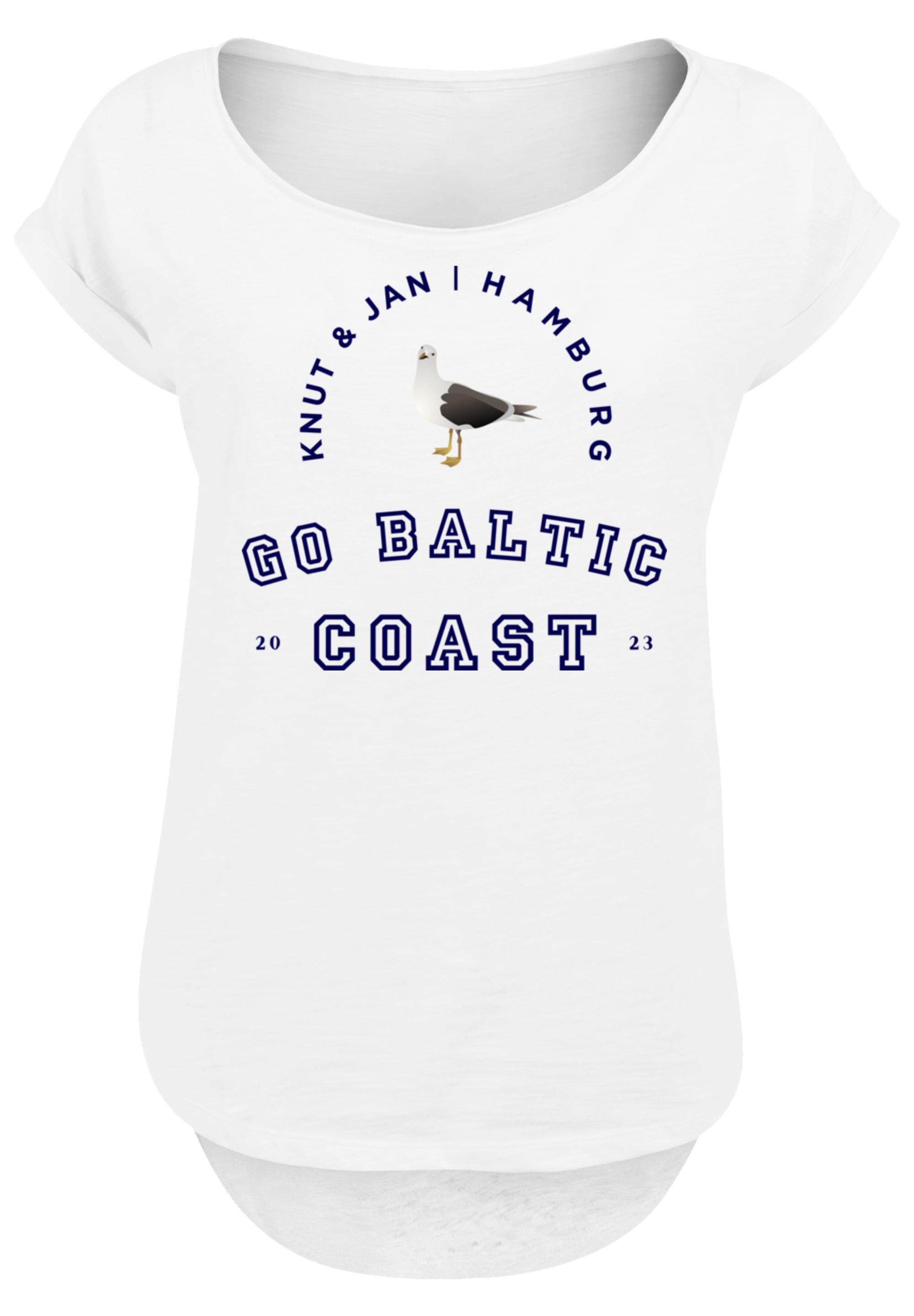 F4NT4STIC T-Shirt »Möwe Knut & Jan Hamburg«, Print