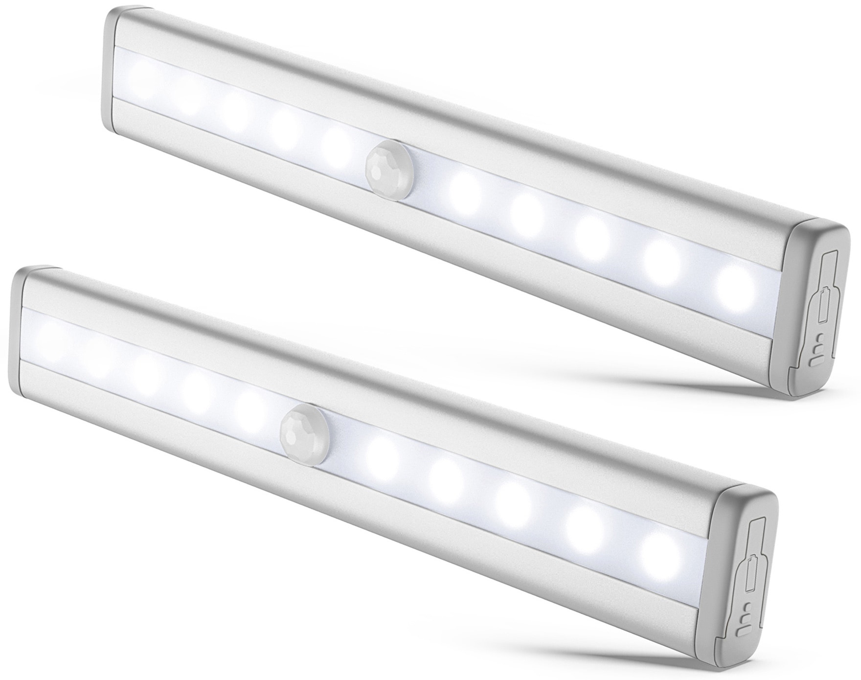 Unterschrankleuchte 2er-Set, inkl. je 10 x LED, je 80 Lumen, mit Sensor (Reichweite...