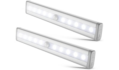 Unterschrankleuchte 2er-Set, inkl. je 10 x LED, je 80 Lumen, mit Sensor (Reichweite...