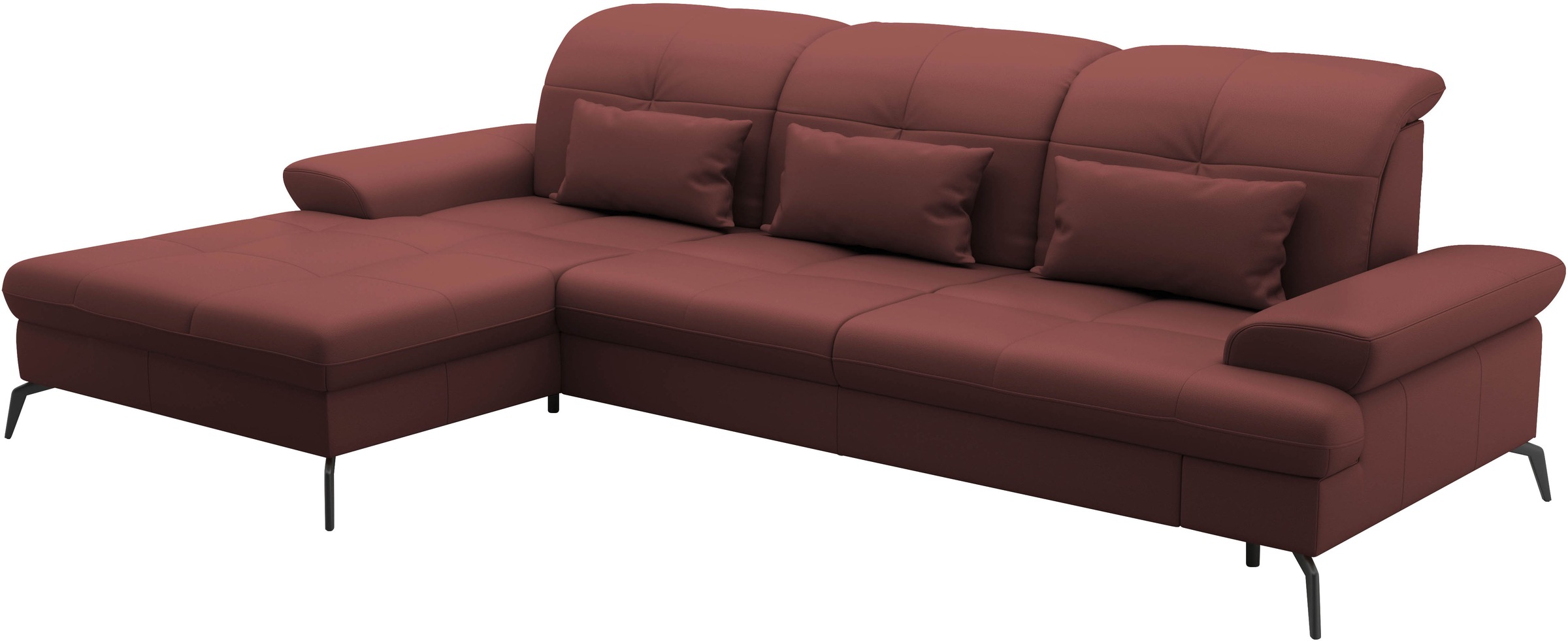 sit&more Ecksofa »Amica, L-Form, inkl. Sitztiefenverstellung & Armteilverstellung«, wahlweise mit Bettfunktion, Bettkasten und Kopfteilverstellung