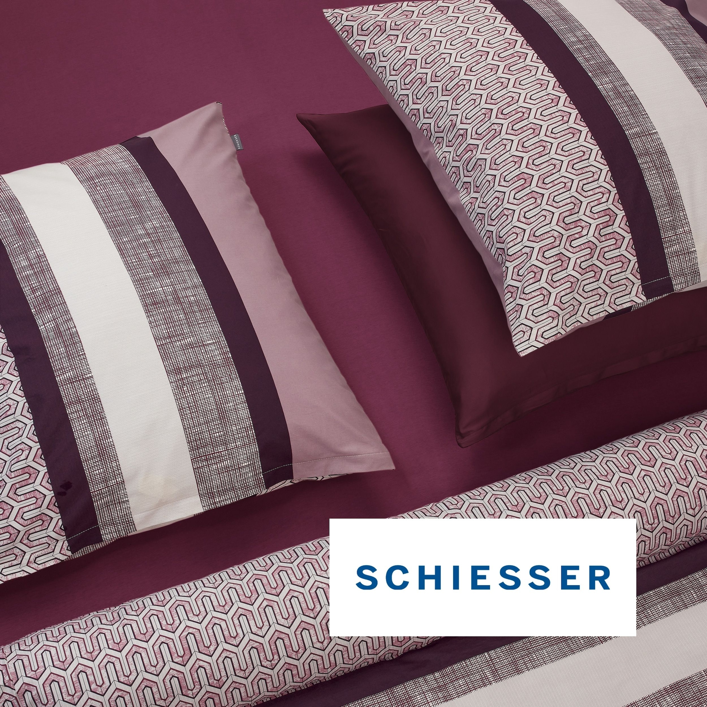 Schiesser Bettwäsche »Siena aus weicher Baumwolle mit aufwendigem Muster« 2 Stk. OEKO-TEX® MADE IN GREEN
