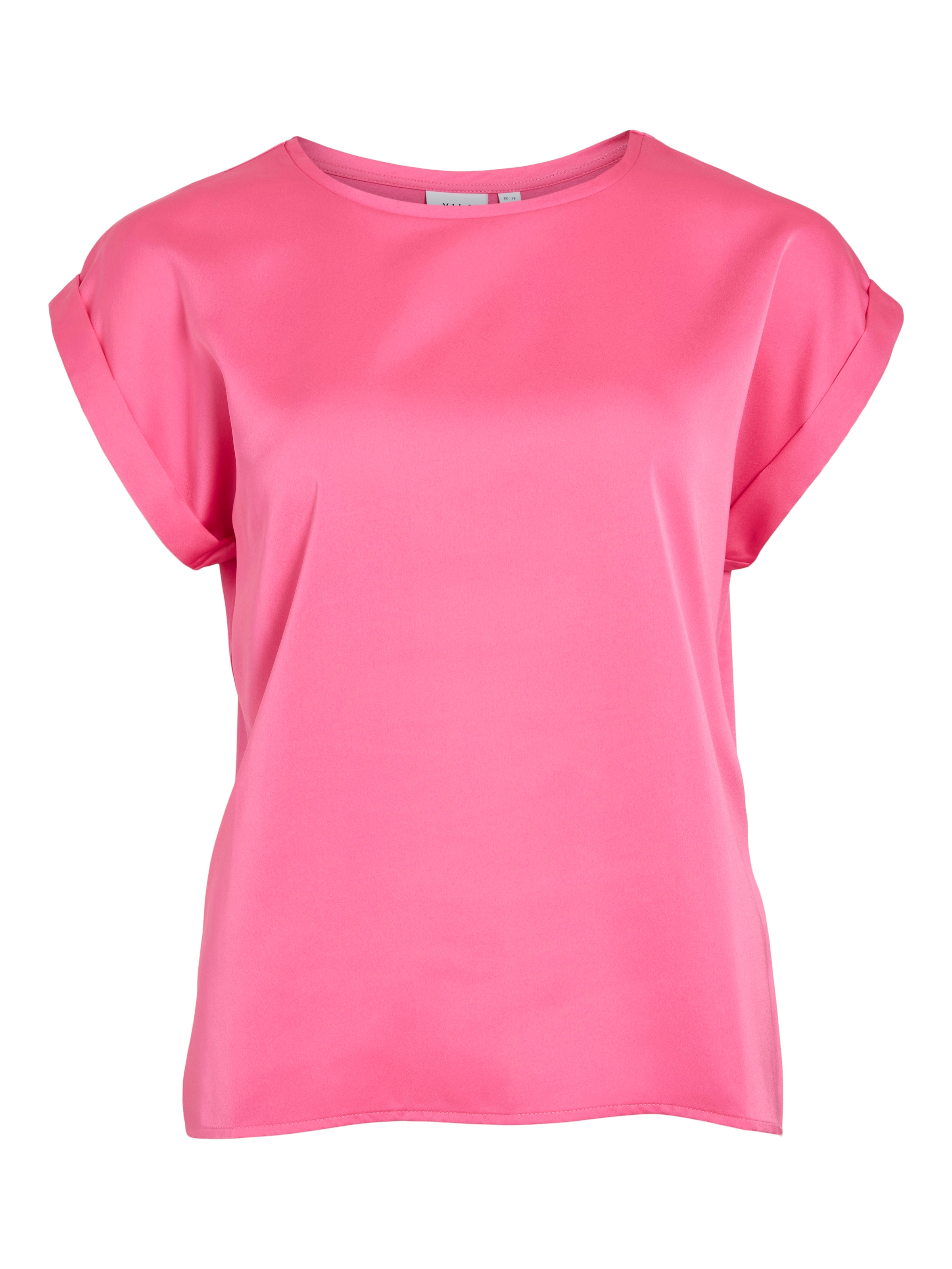 Vila Kurzarmshirt »VIELLETTE S/S SATIN TOP - NOOS«, Satin Optik