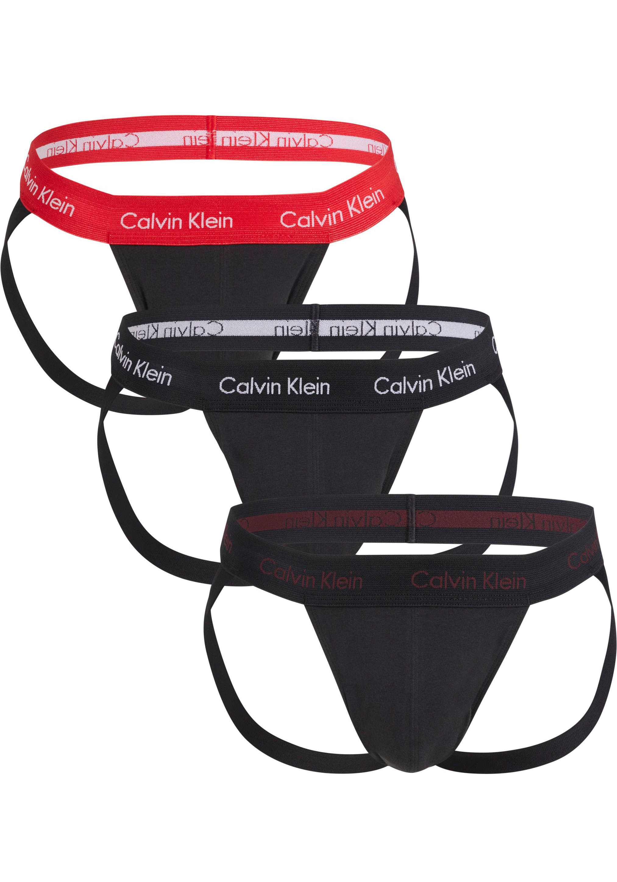 Calvin Klein Underwear String "JOCK STRAP 3PK", (Packung, 3er-Pack), mit Logo-Elastikbund